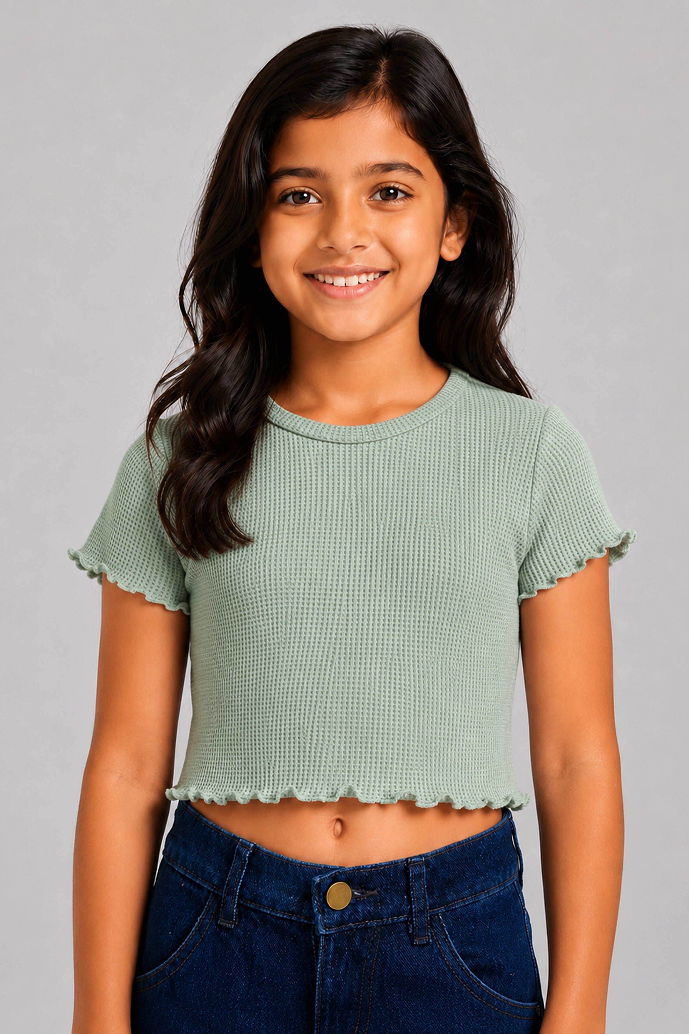 LITTLE MODANO Kids' Green Top