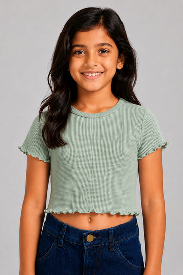 LITTLE MODANO Kids' Green Top