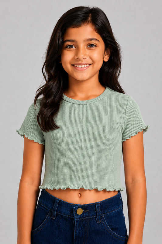 LITTLE MODANO Kids' Green Top