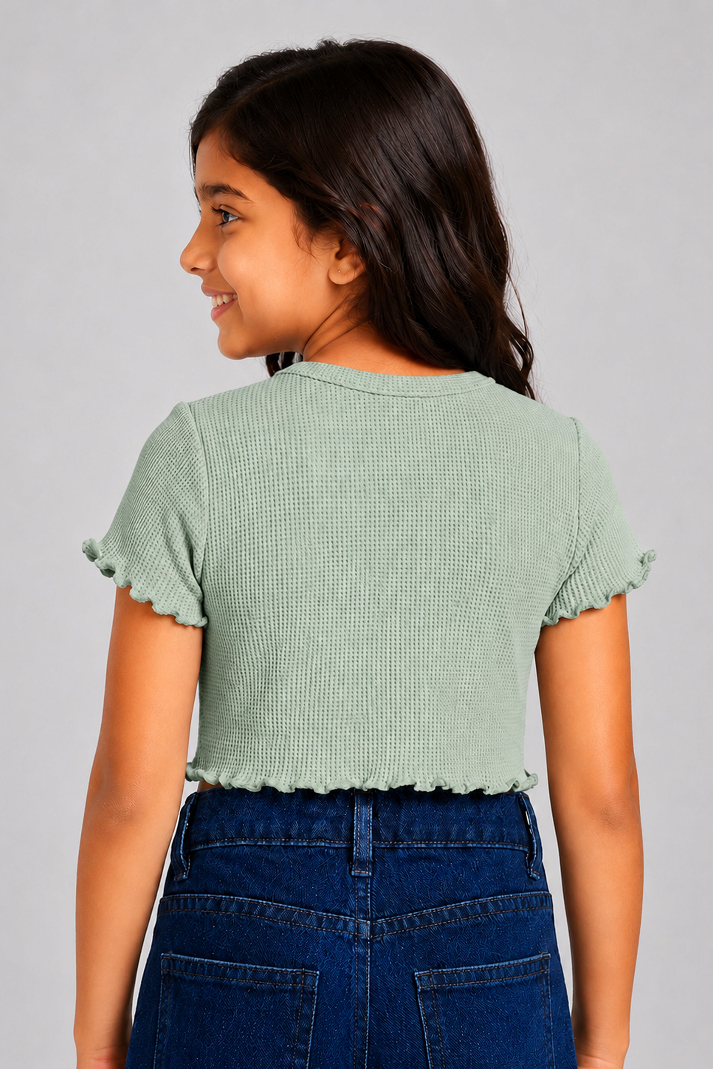 LITTLE MODANO Kids' Green Top