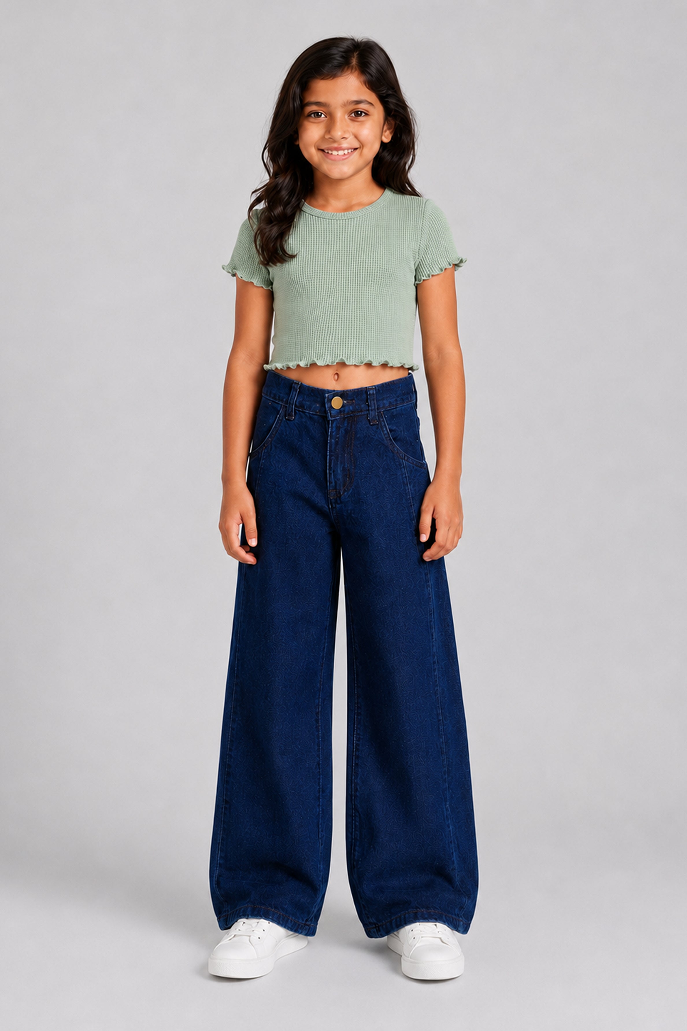 LITTLE MODANO Kids' Green Top