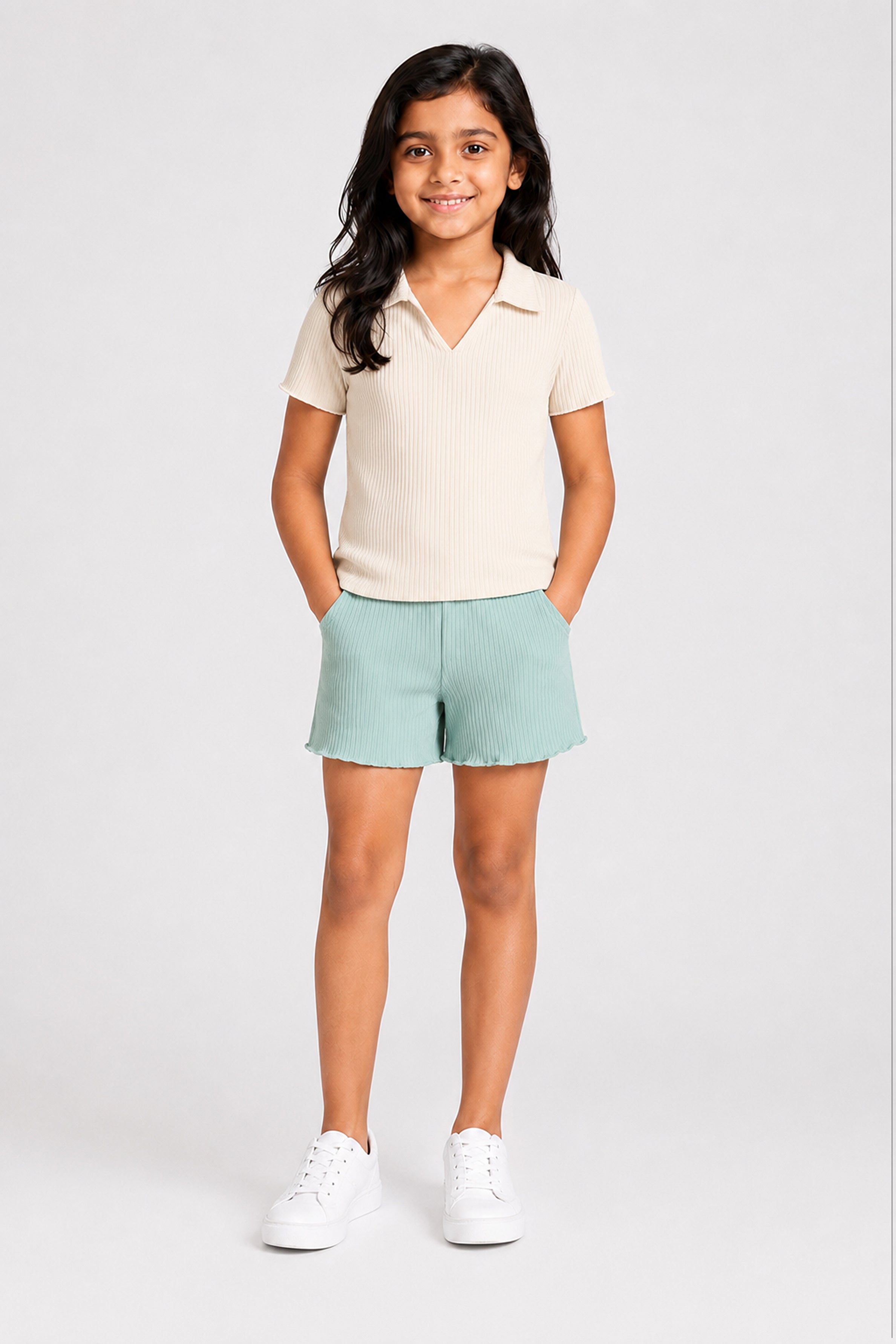 LITTLE MODANO Kid's Girls Top - Beige
