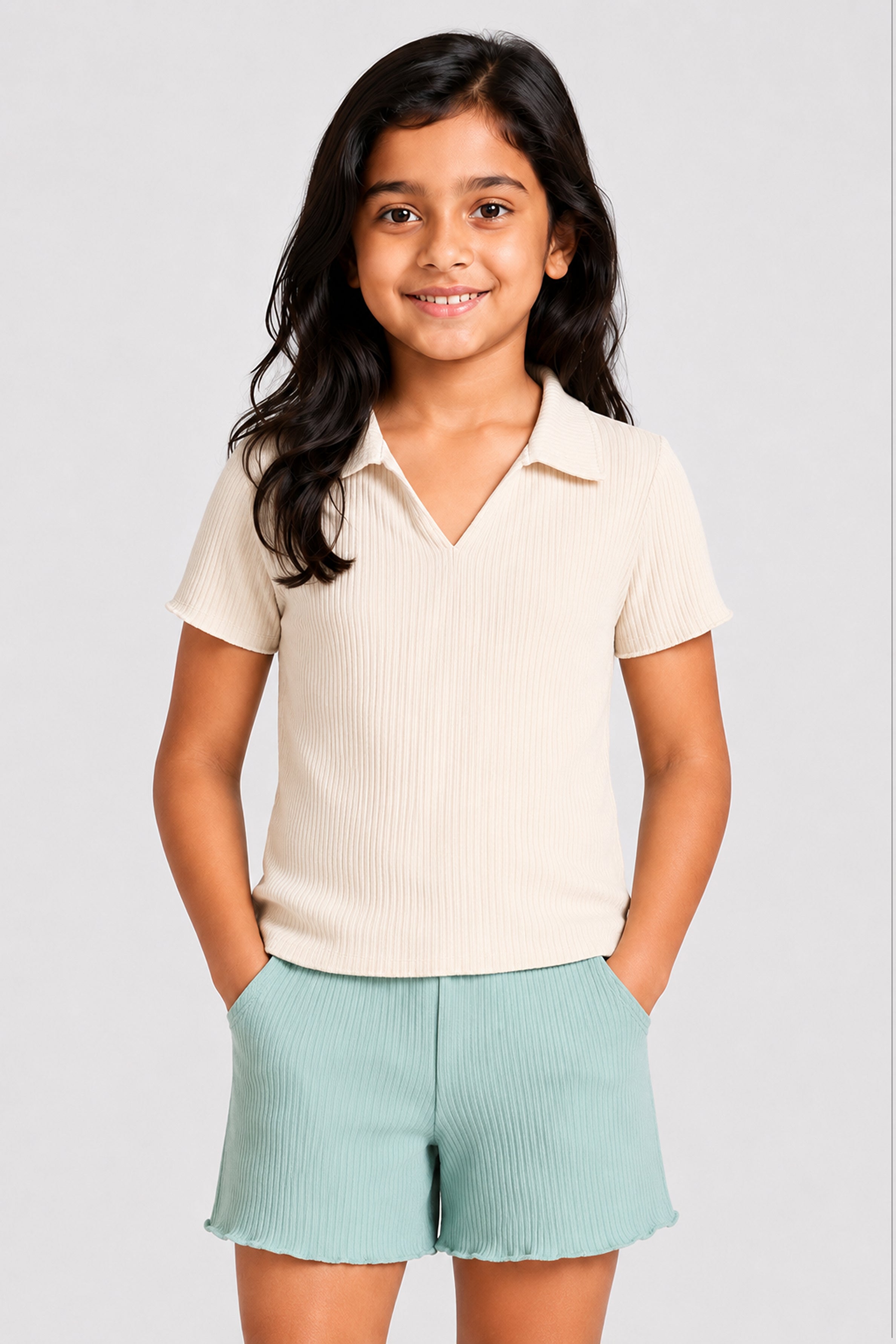 LITTLE MODANO Kid's Girls Top - Beige