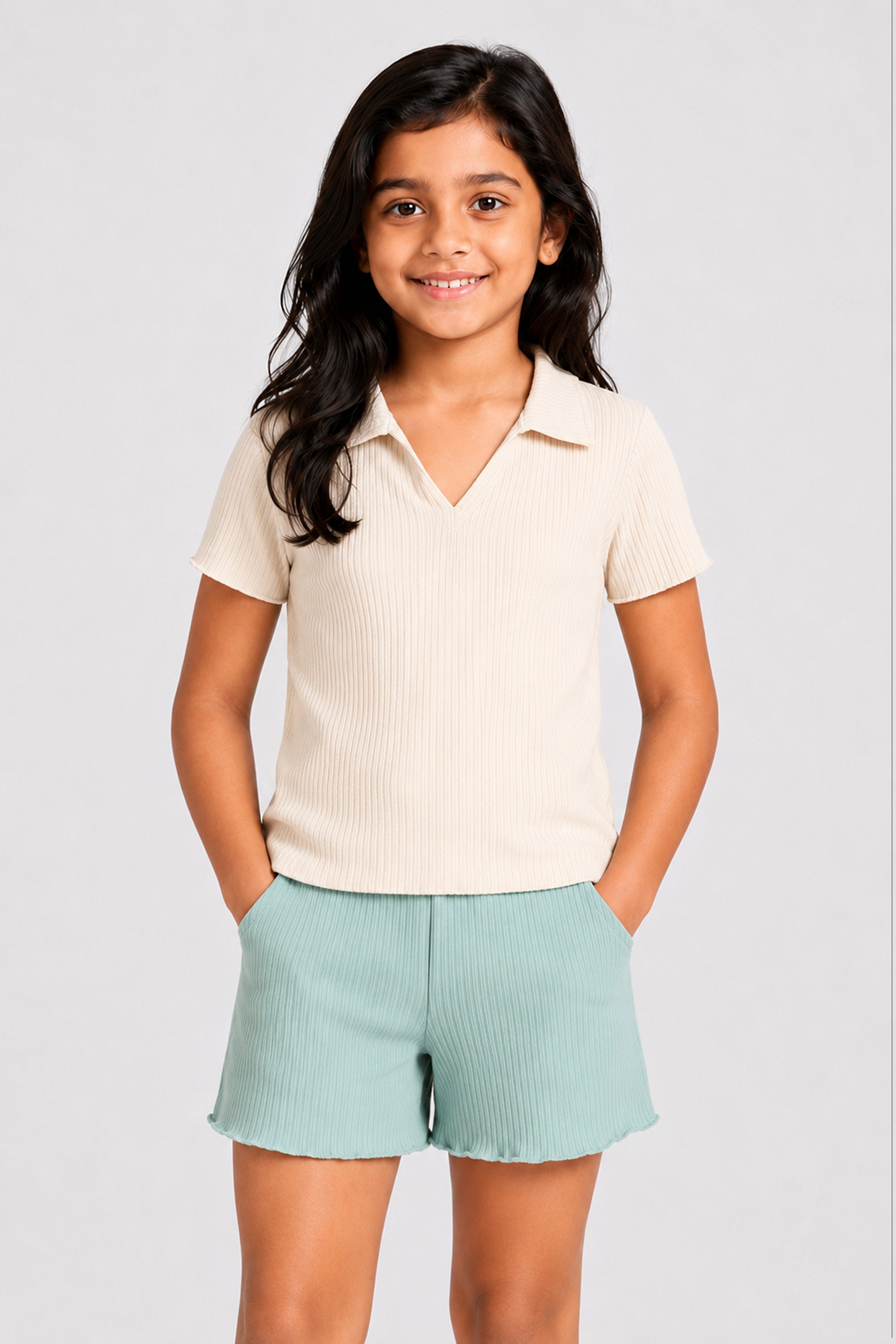 LITTLE MODANO Kid's Girls Top - Beige