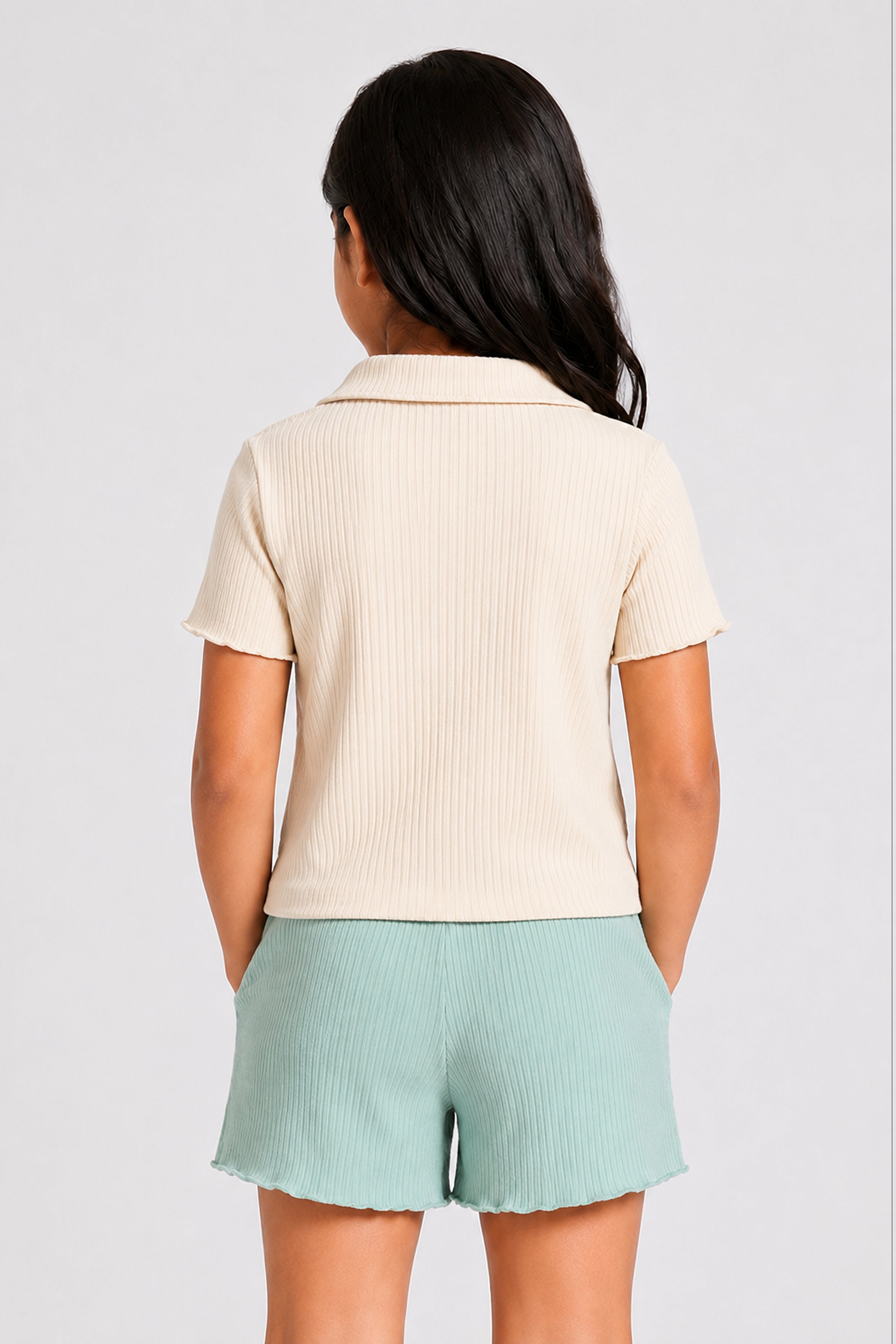 LITTLE MODANO Kid's Girls Top - Beige