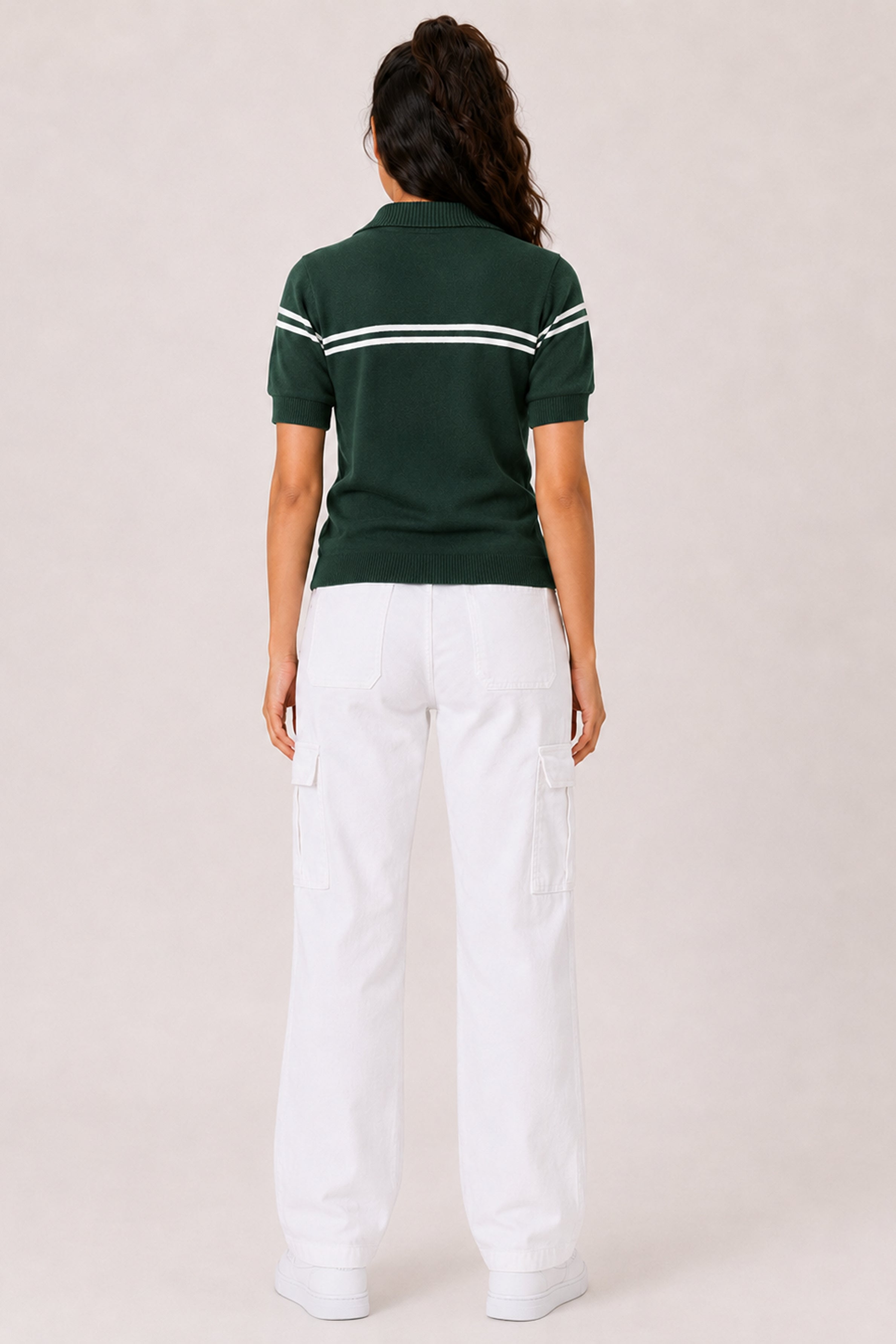 MODANO Women's Green Half-Zip Tee