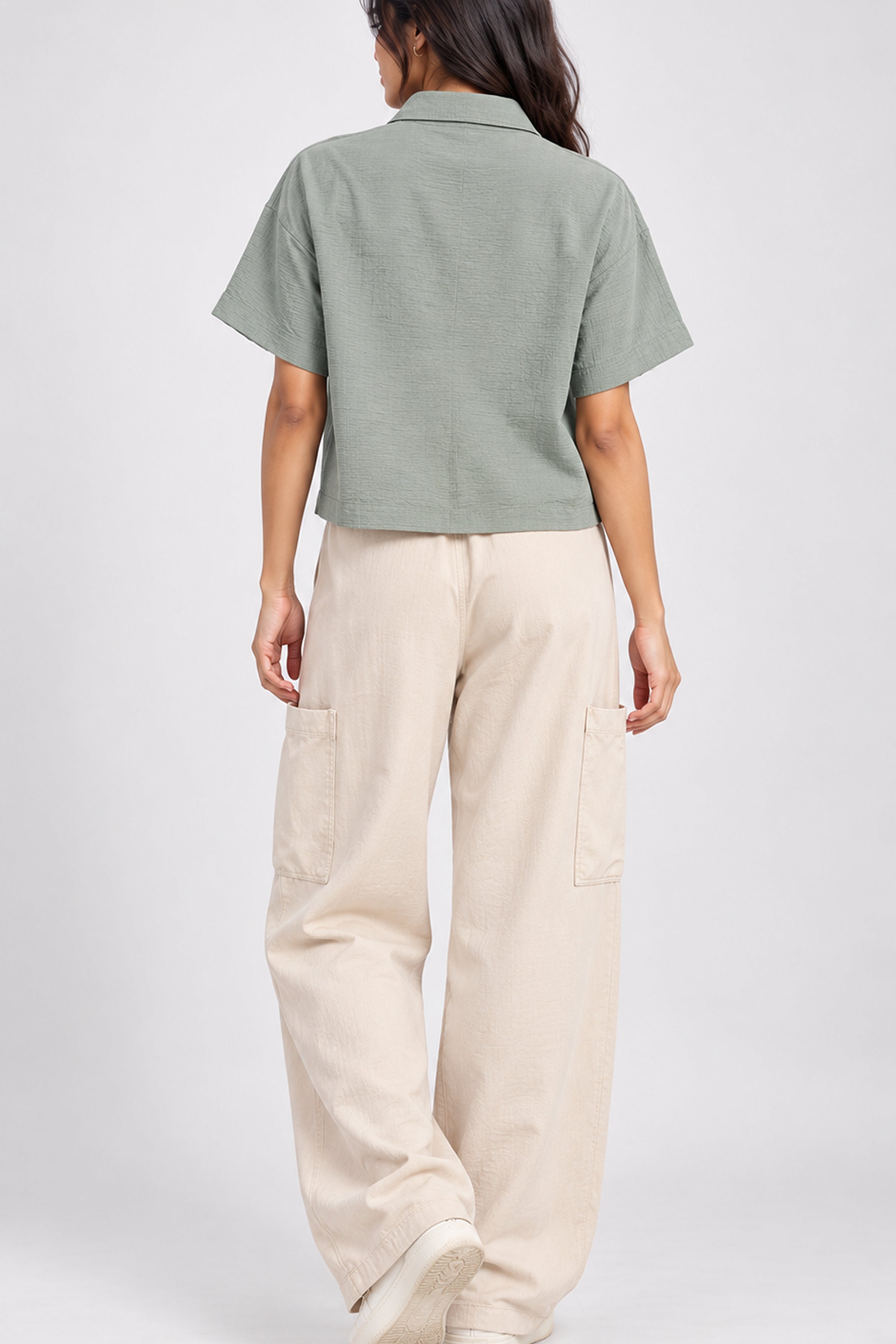 MODANO PETALS IN BLOOM Casual Top - Green