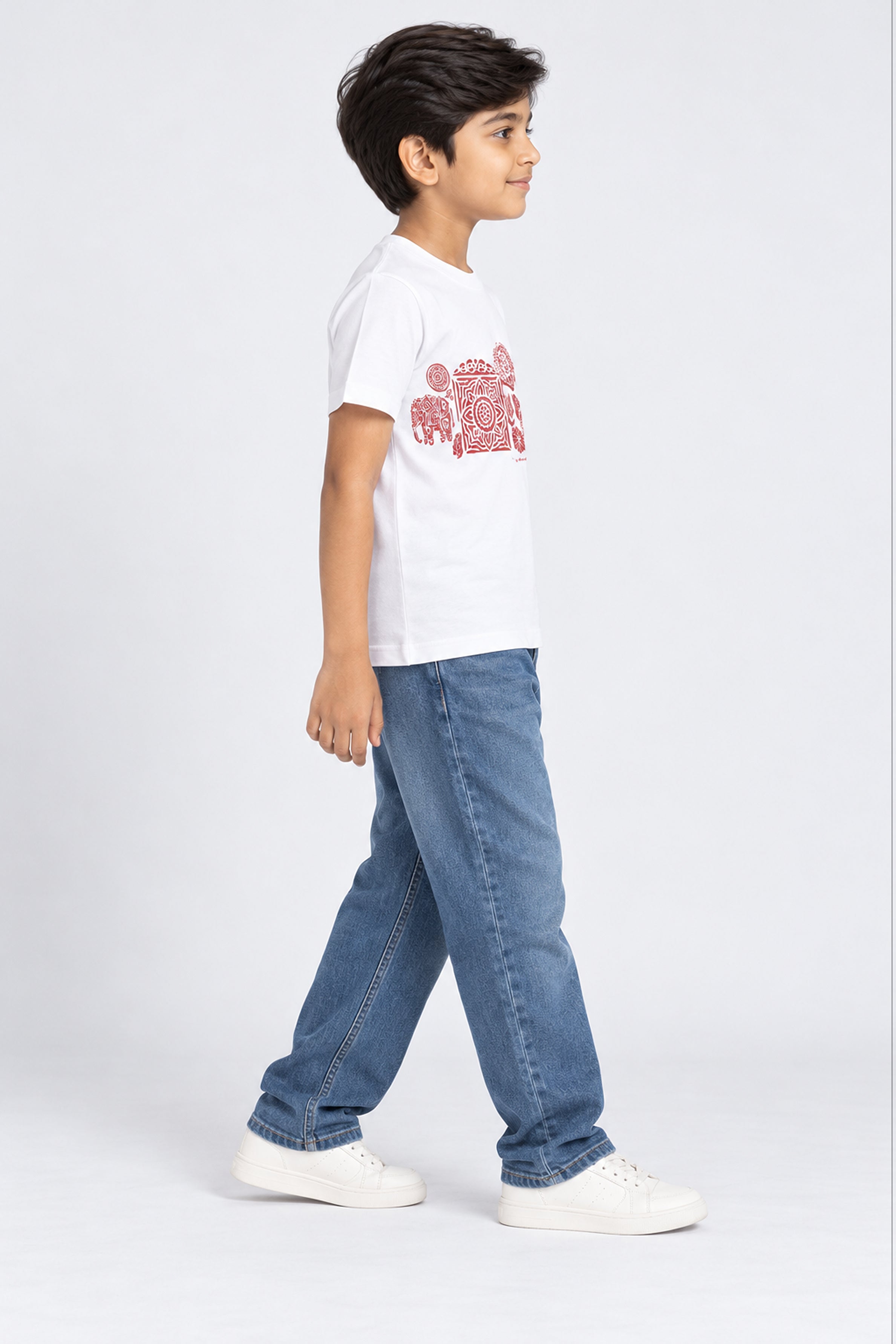 CORE Kid's Boys Crew Neck Tees - White