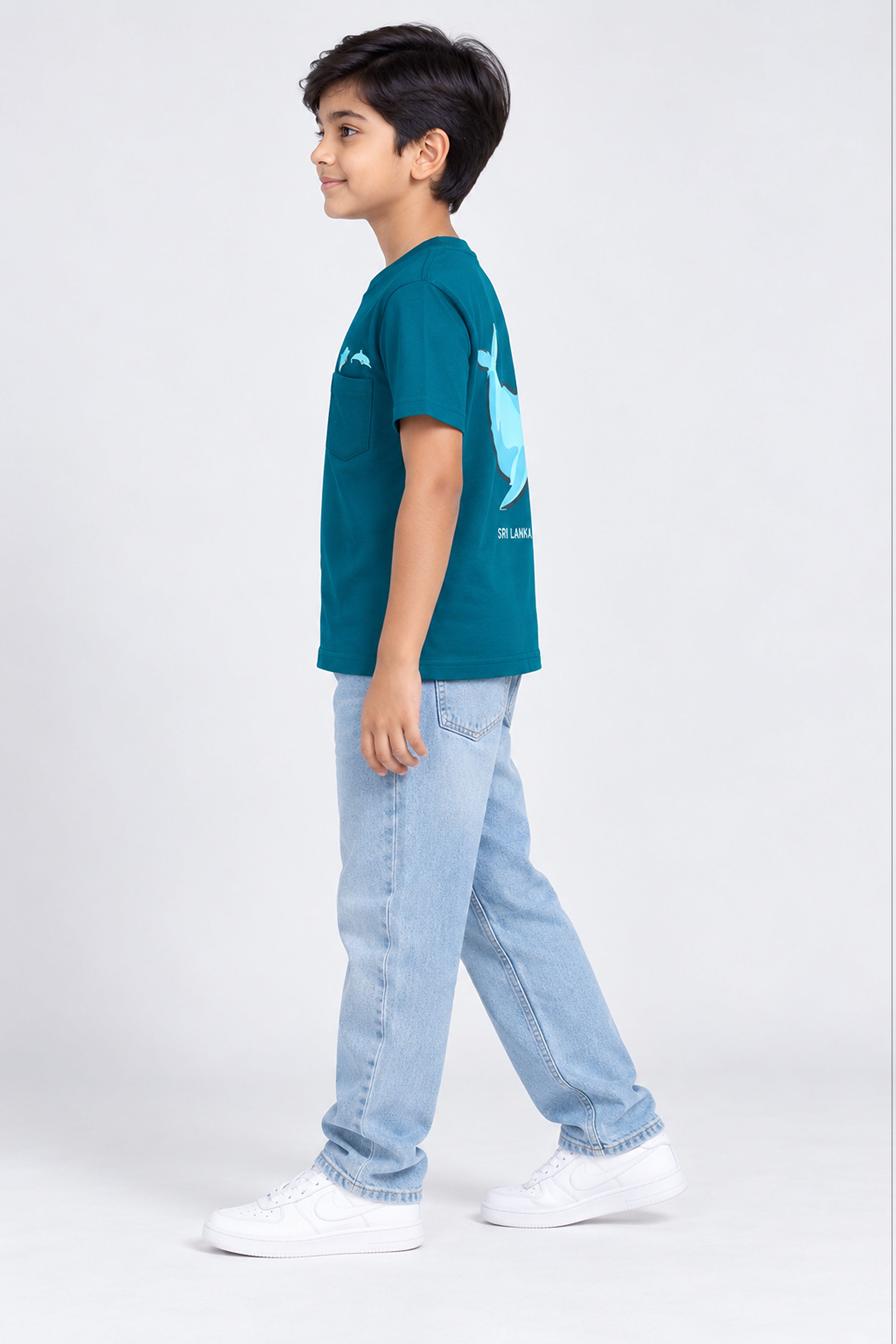 CORE Kid's Boys Crew Neck Tees - Dark Green