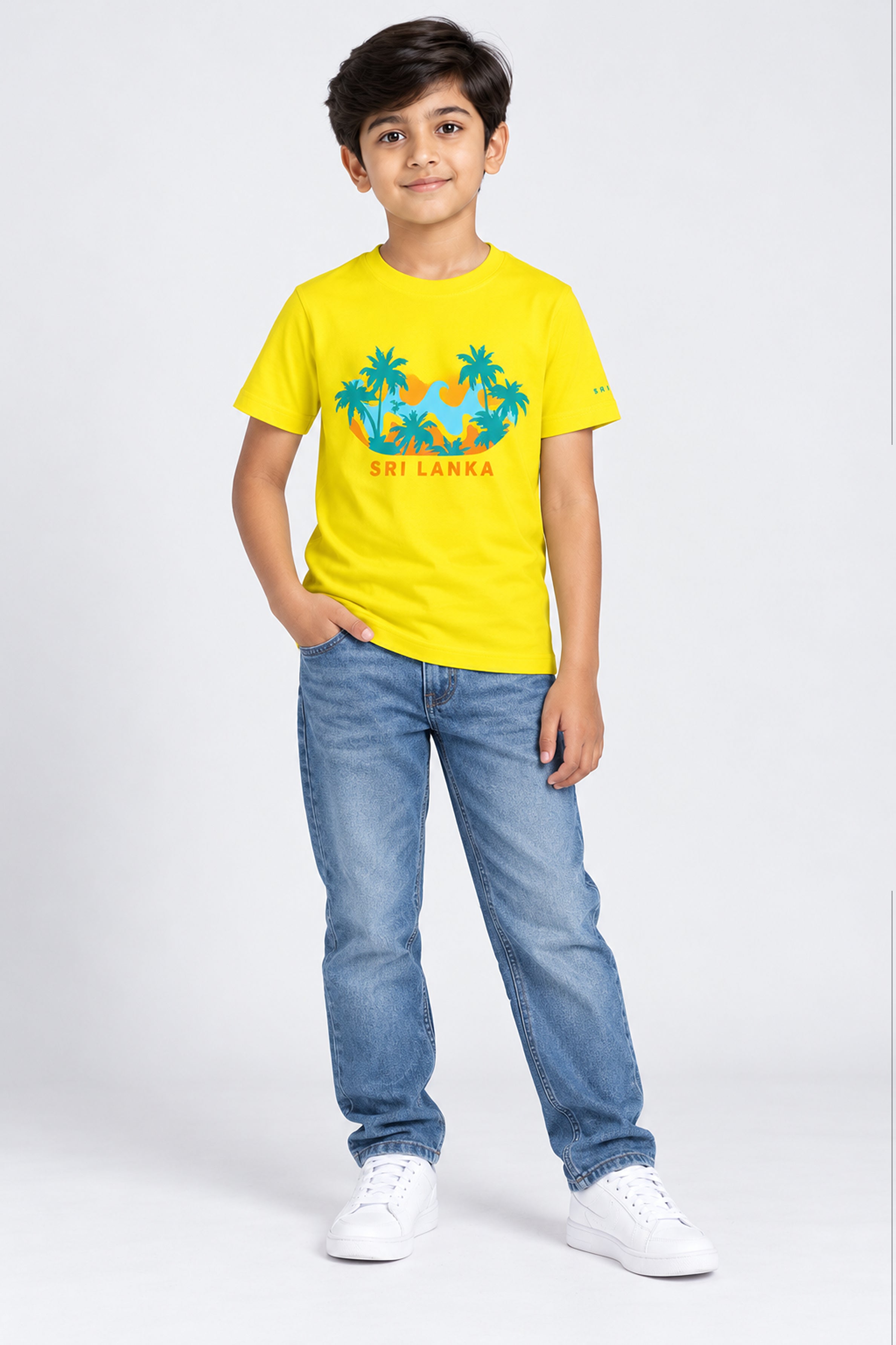 CORE Kid's Boys Crew Neck Tees - Yellow