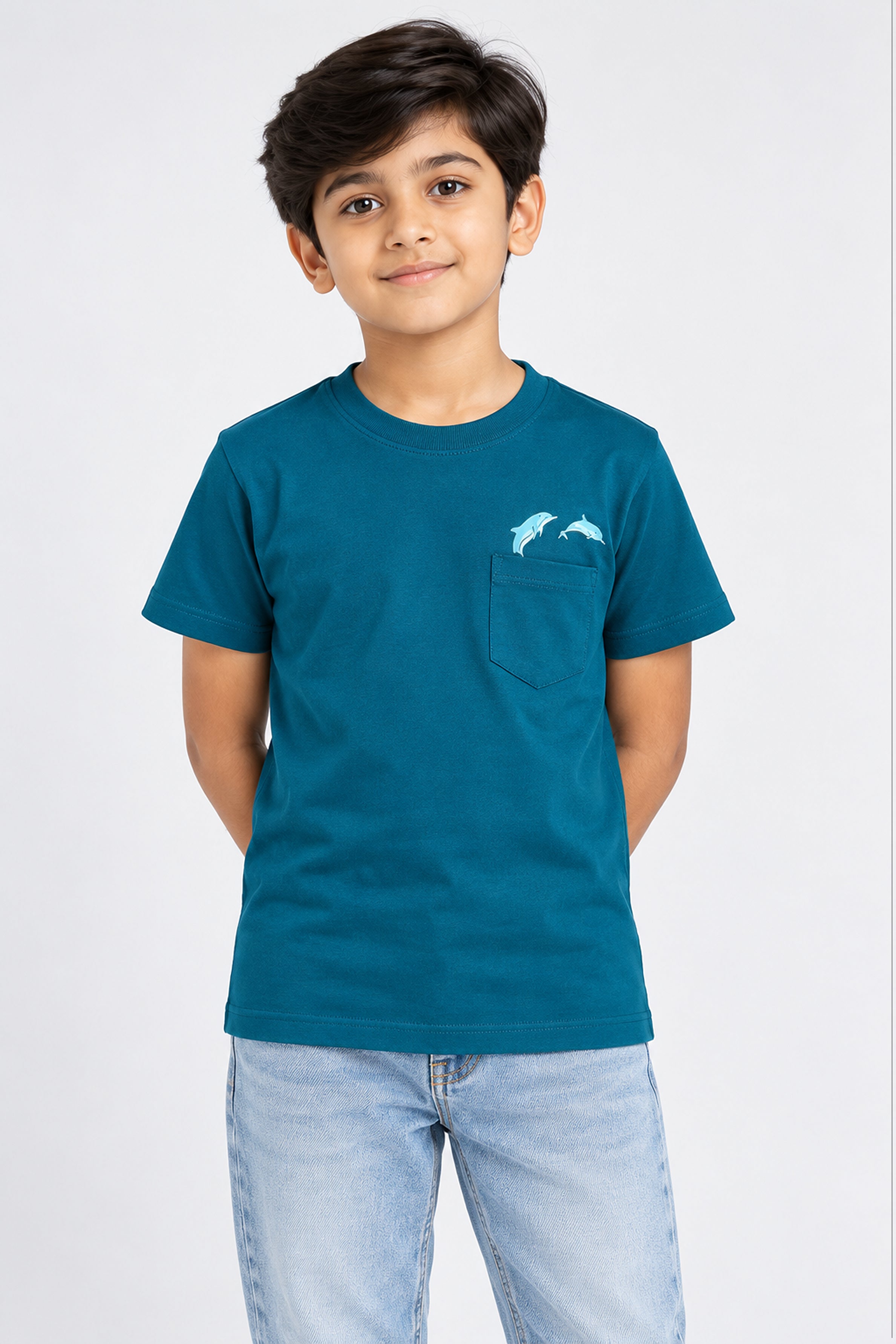 CORE Kid's Boys Crew Neck Tees - Dark Green