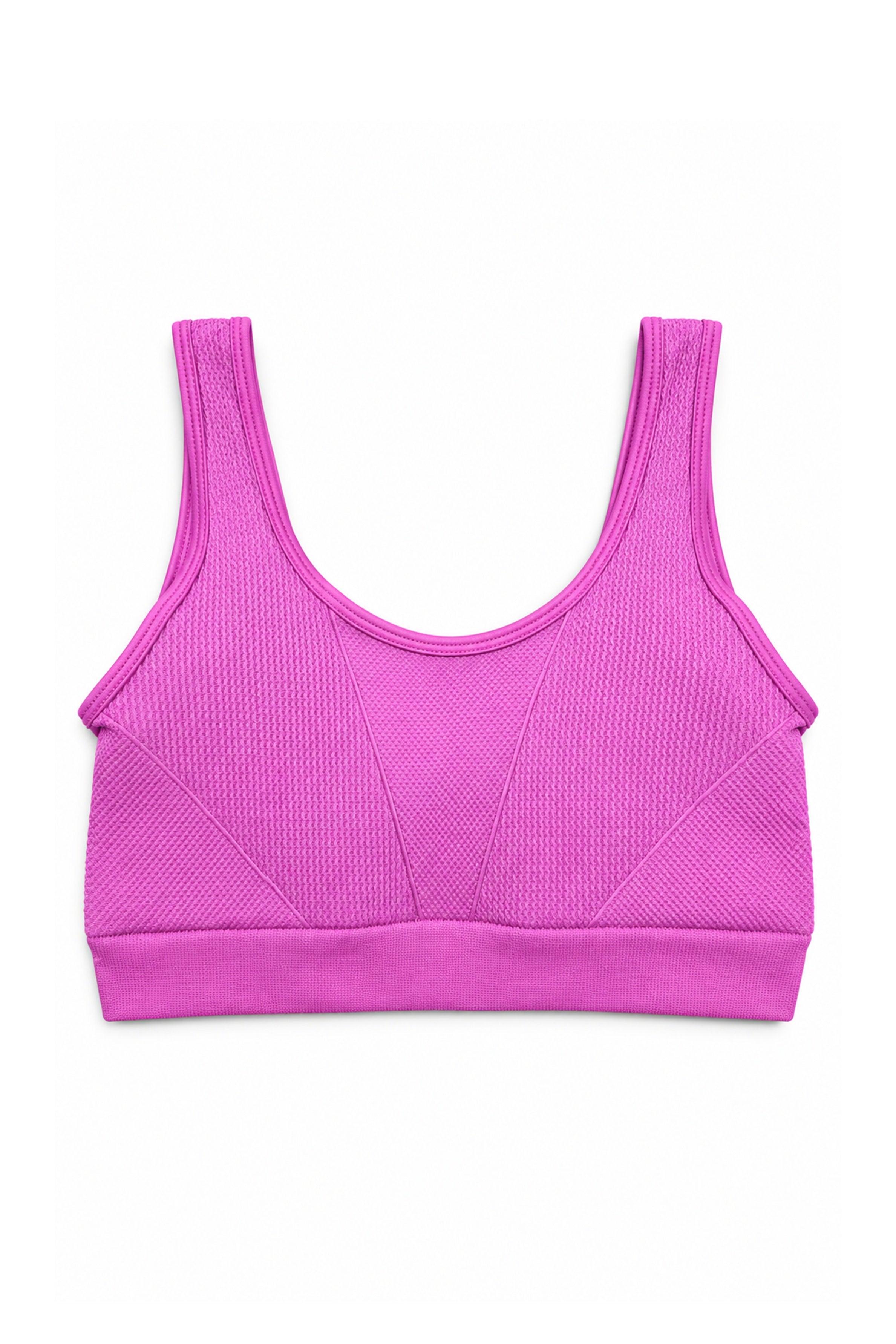 Women's Front Zip Padded Sports Bra - Pink