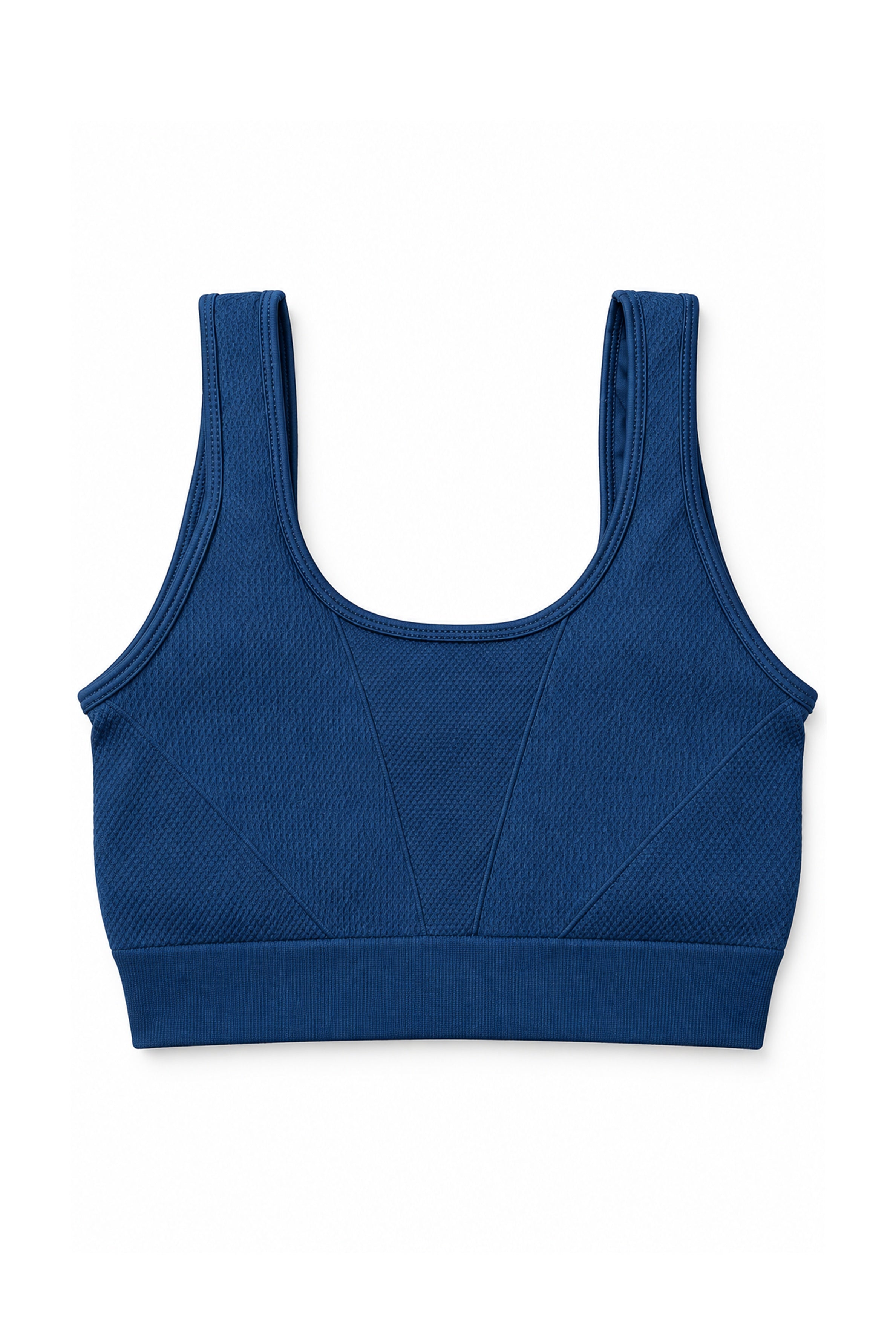Women's Front Zip Padded Sports Bra - Navy