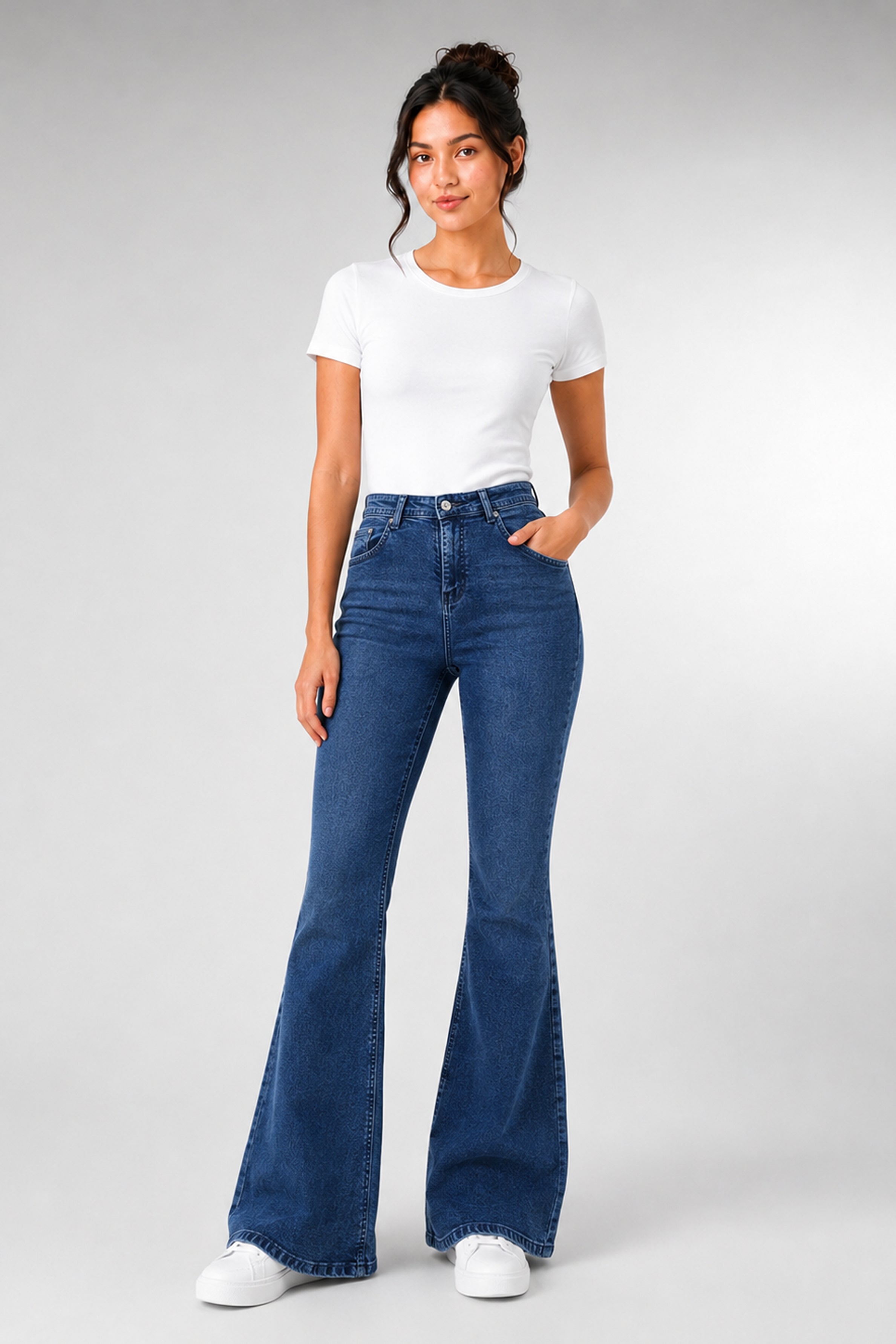 MODANO Women's Jeans - Stone Blue
