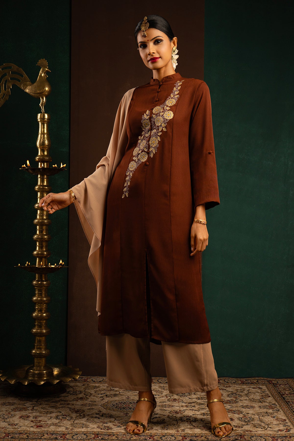 Hada Women's Casual Long Sleeve Kurta