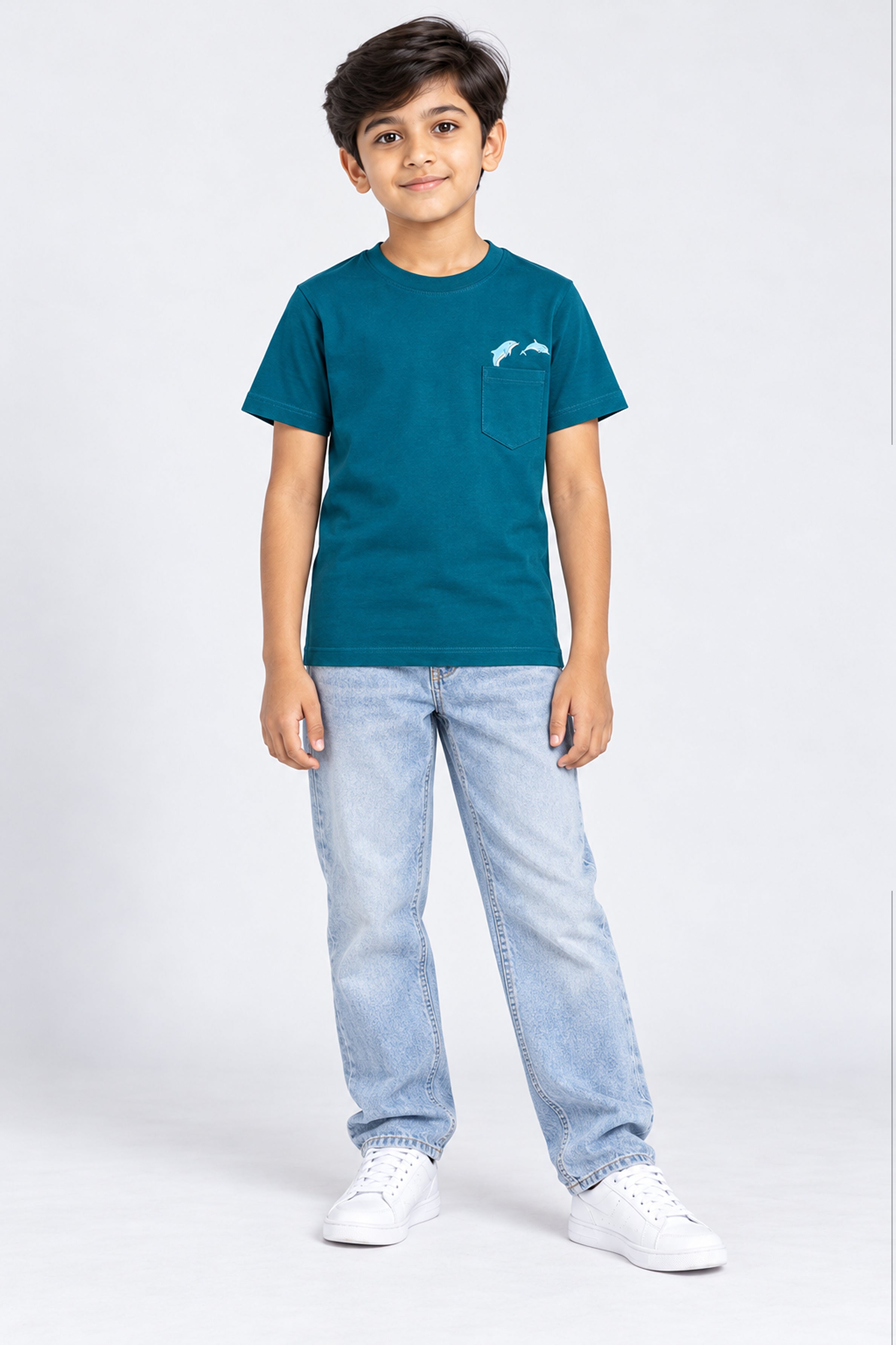 CORE Kid's Boys Crew Neck Tees - Dark Green