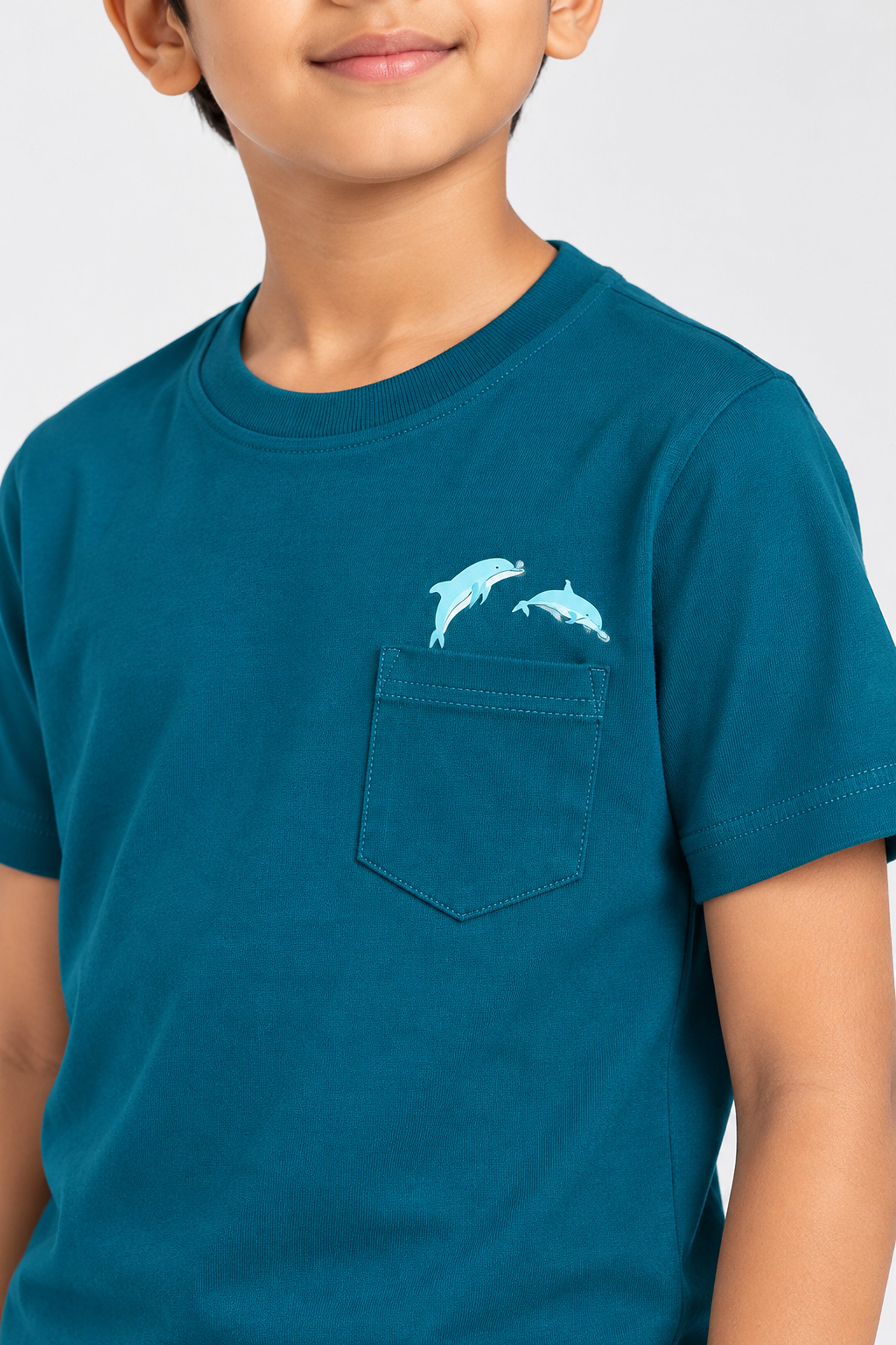 CORE Kid's Boys Crew Neck Tees - Dark Green