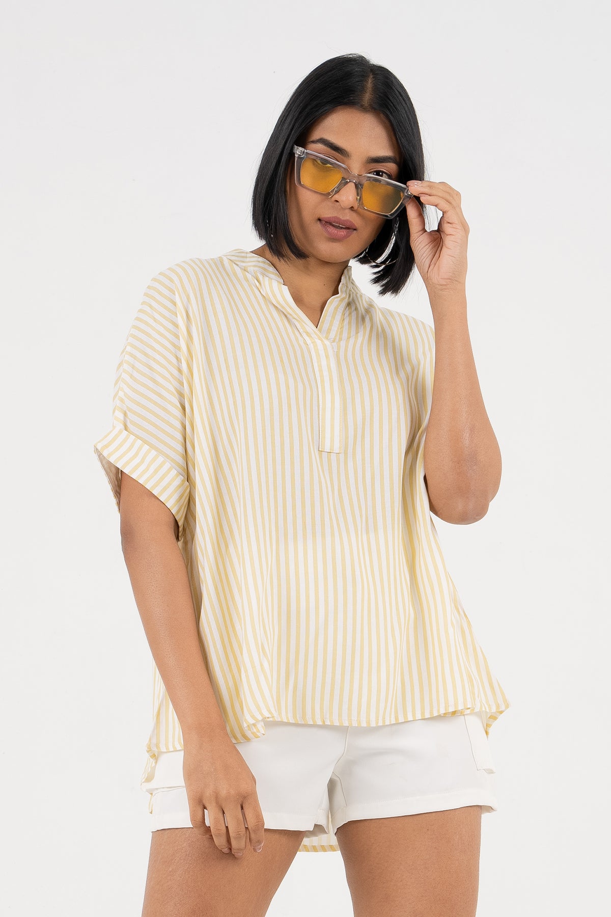 Envogue Women's Stripe Chic Casual Blouse