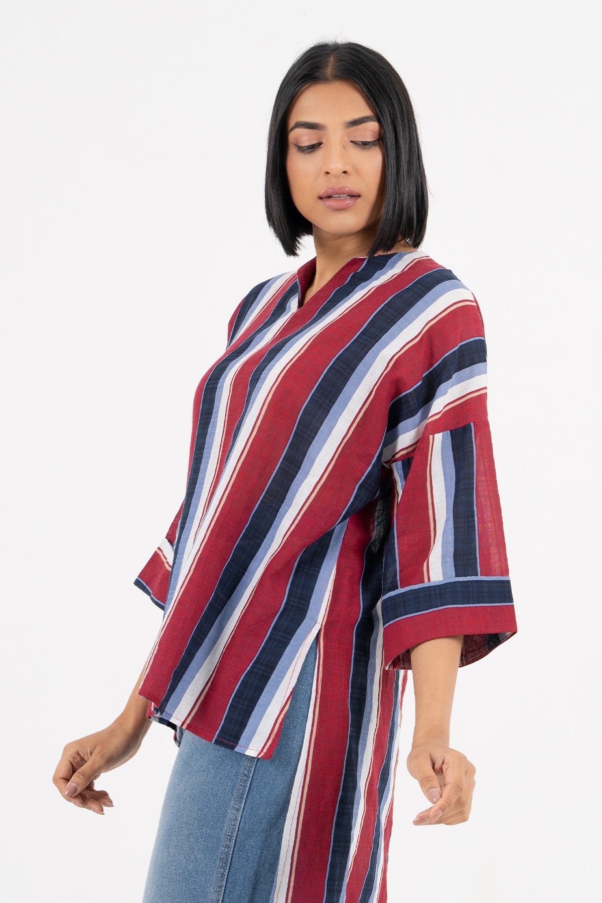 Envogue Women's Stripe Chic Casual Blouse