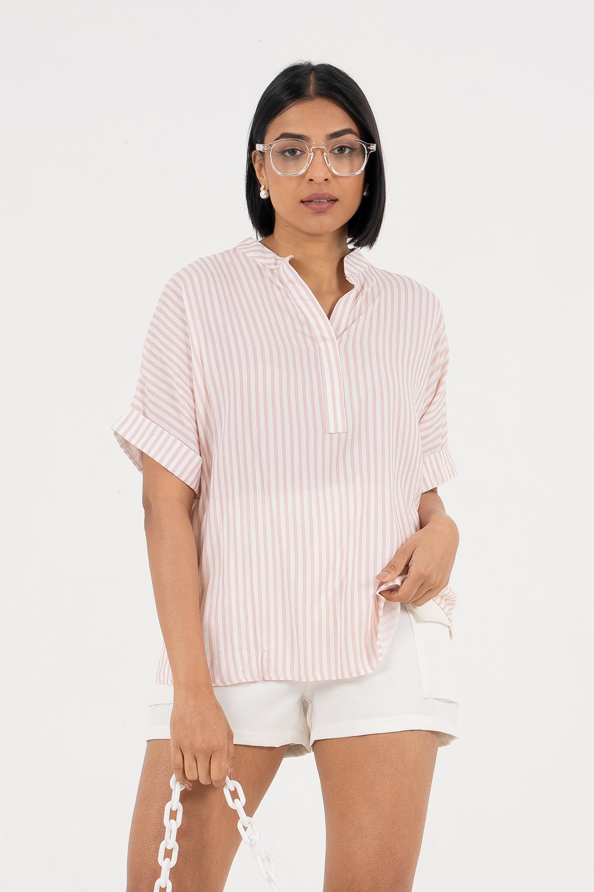 Envogue Women's Stripe Chic Casual Blouse