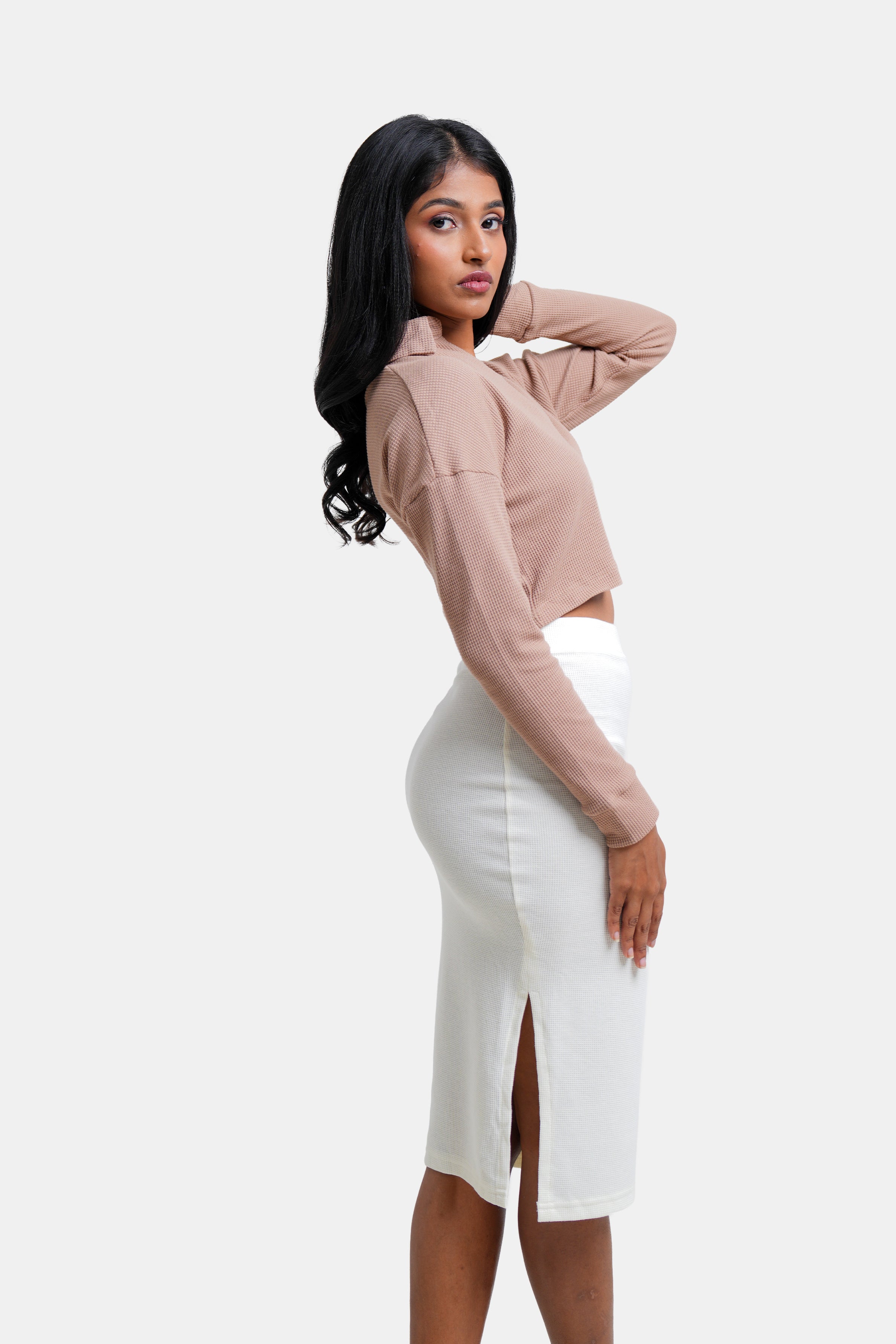 Modano Women's Knee Length Skirt - Casual Wear