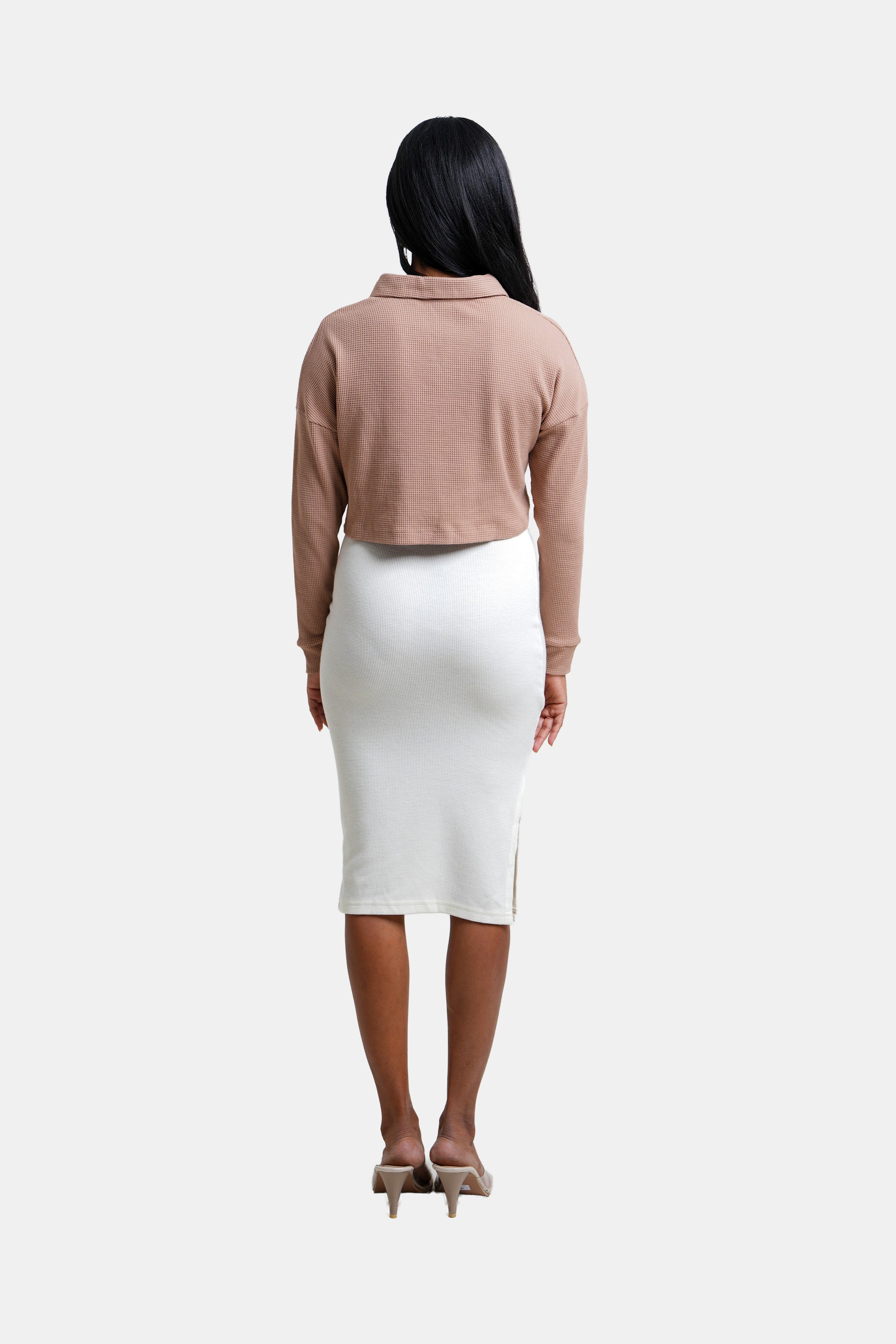 Modano Women's Knee Length Skirt - Casual Wear