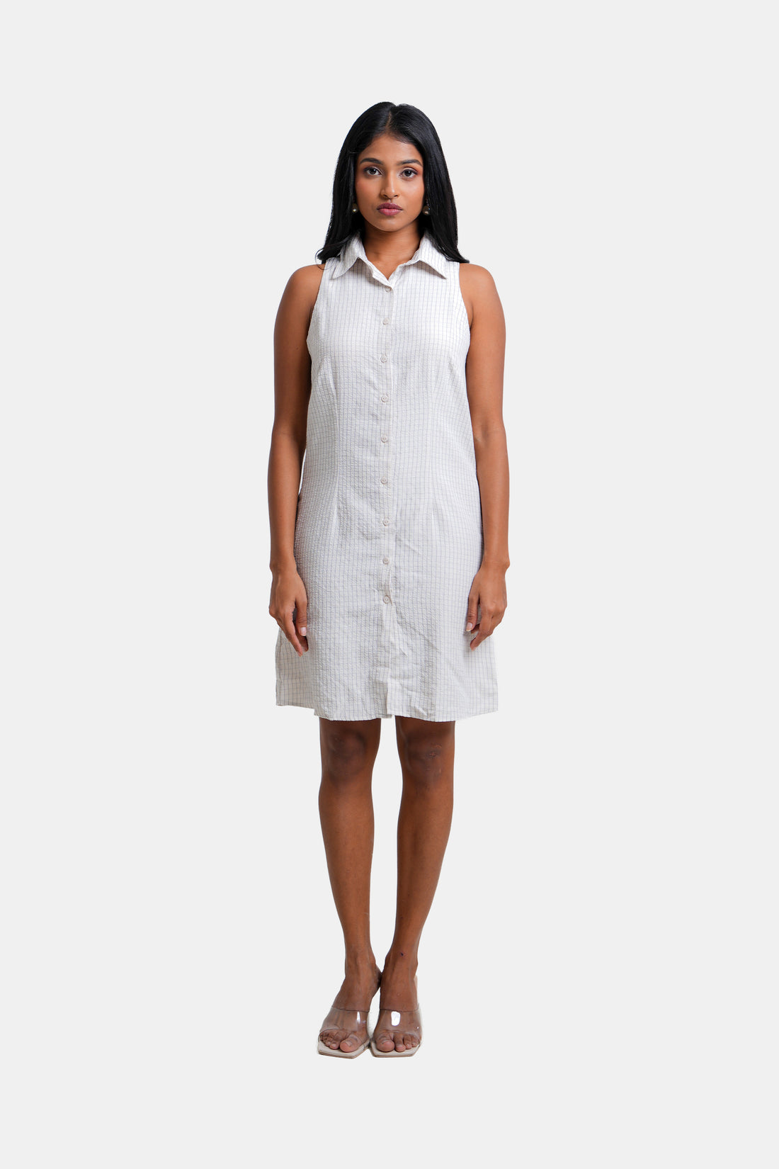 Modano Ladies Casual Stripe Sleeveless Dress