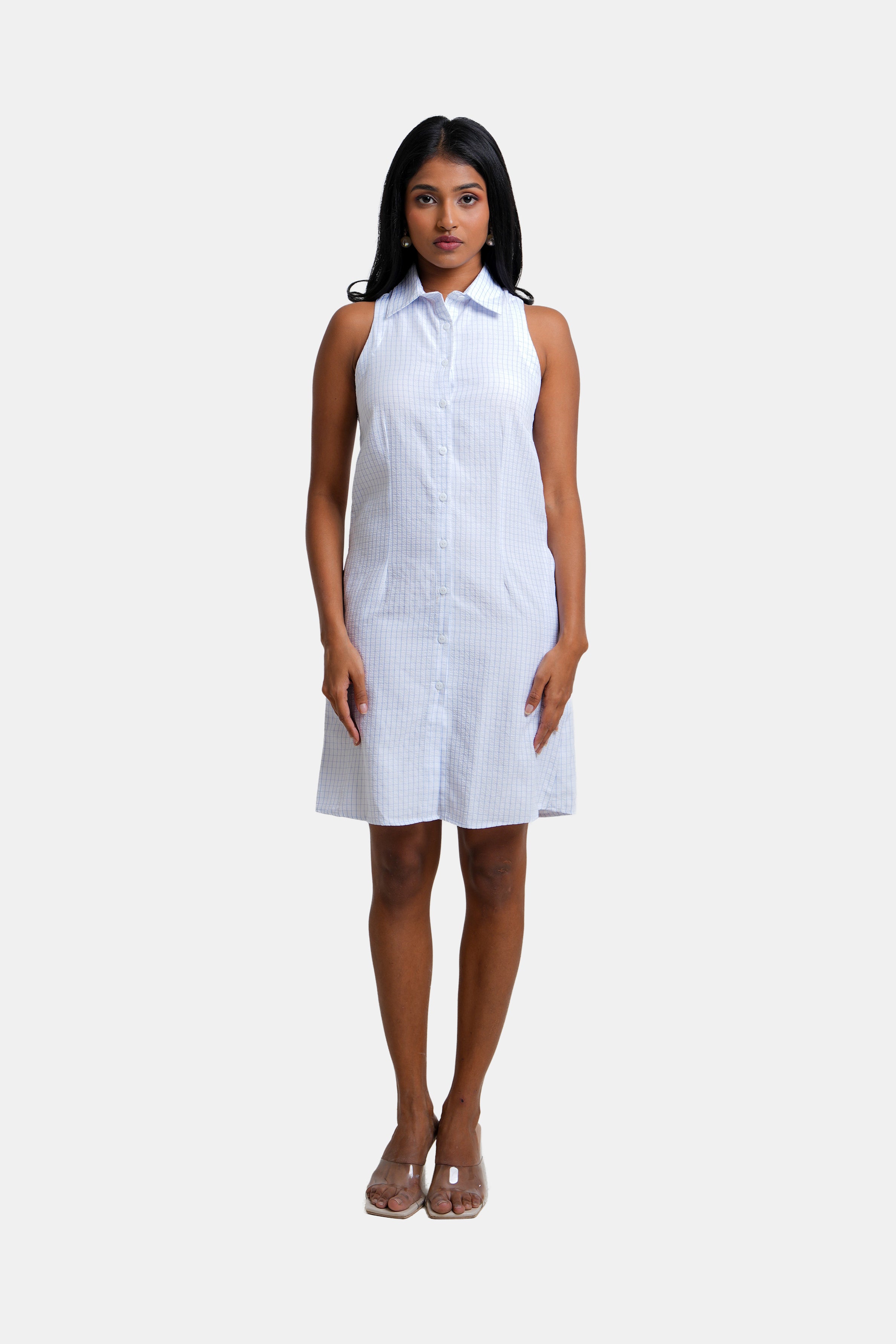 Modano Ladies Casual Stripe Sleeveless Dress