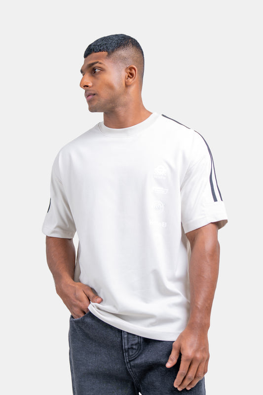 Hustle Men's Crew Neck T-Shirt - Off White