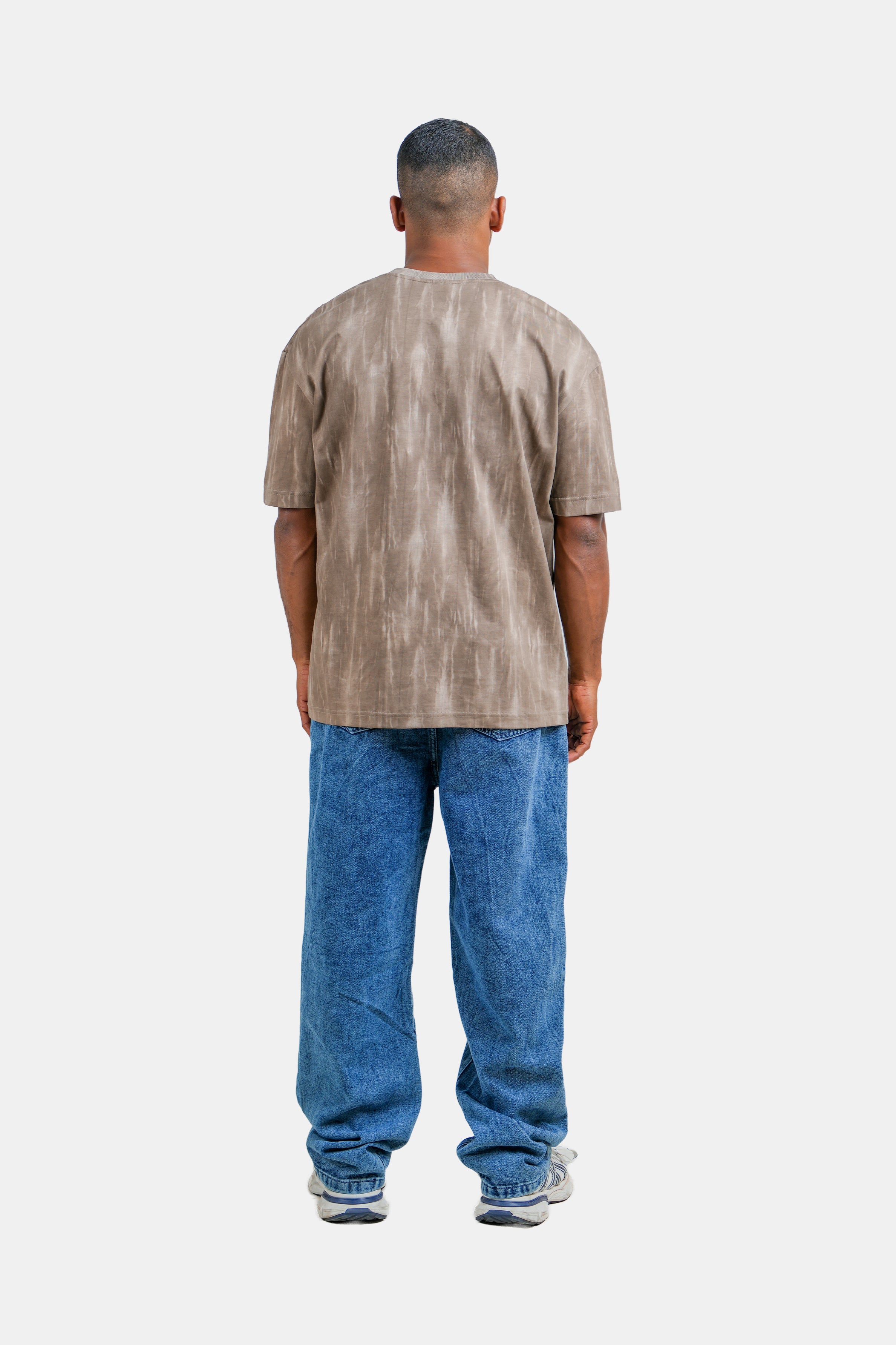 Hustle Men's Crew Neck T-Shirt - Black, Brown & Gray