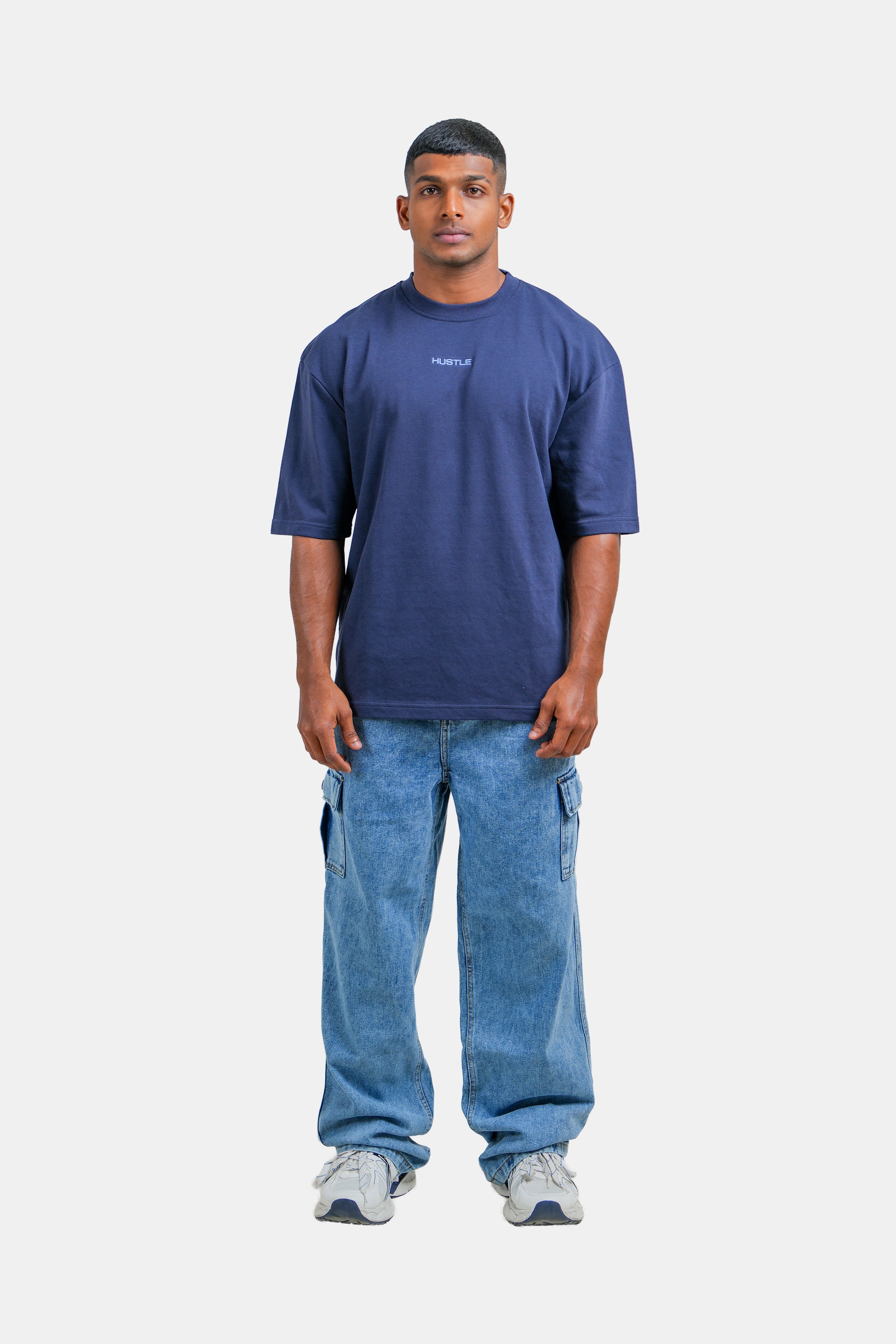 HUSTLE Men's Denim Cargo Trousers