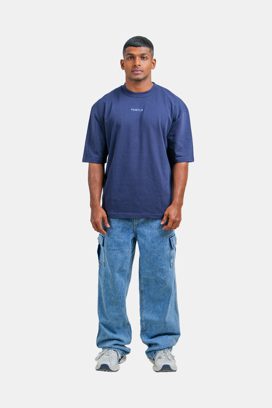 HUSTLE Men's Denim Cargo Trousers