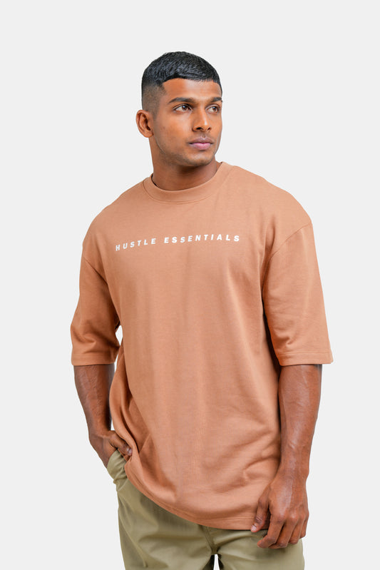 Hustle Men's Crew Neck T-Shirt - Warm Taupe