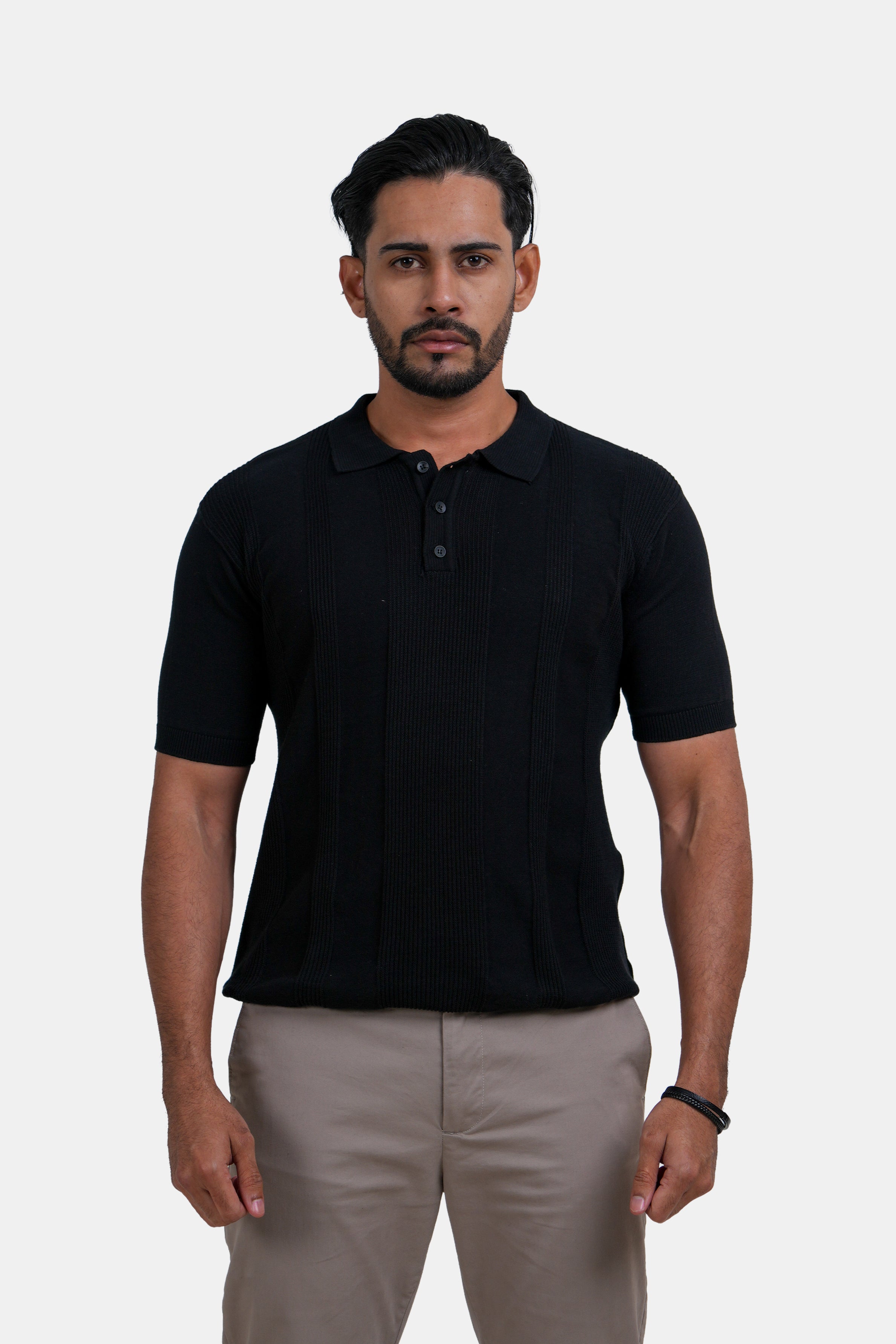 King Street Men’s Polo T-Shirt-Black