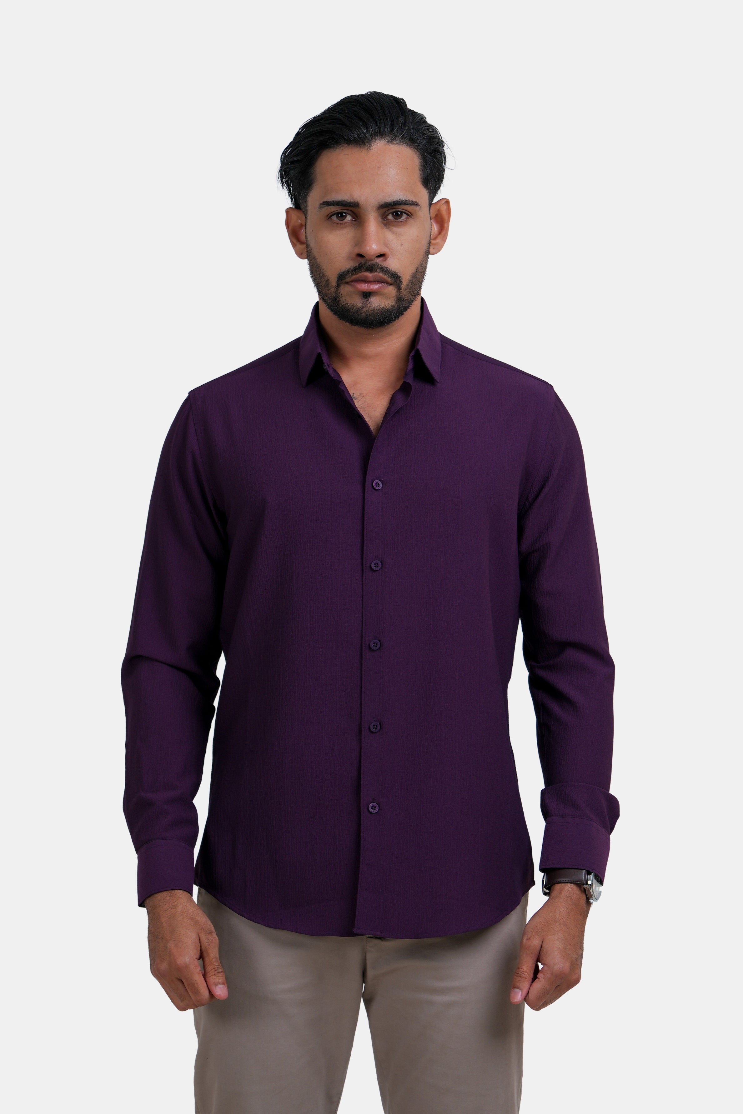 King Street Men’s Slim Fit Long Sleeve Casual Shirt