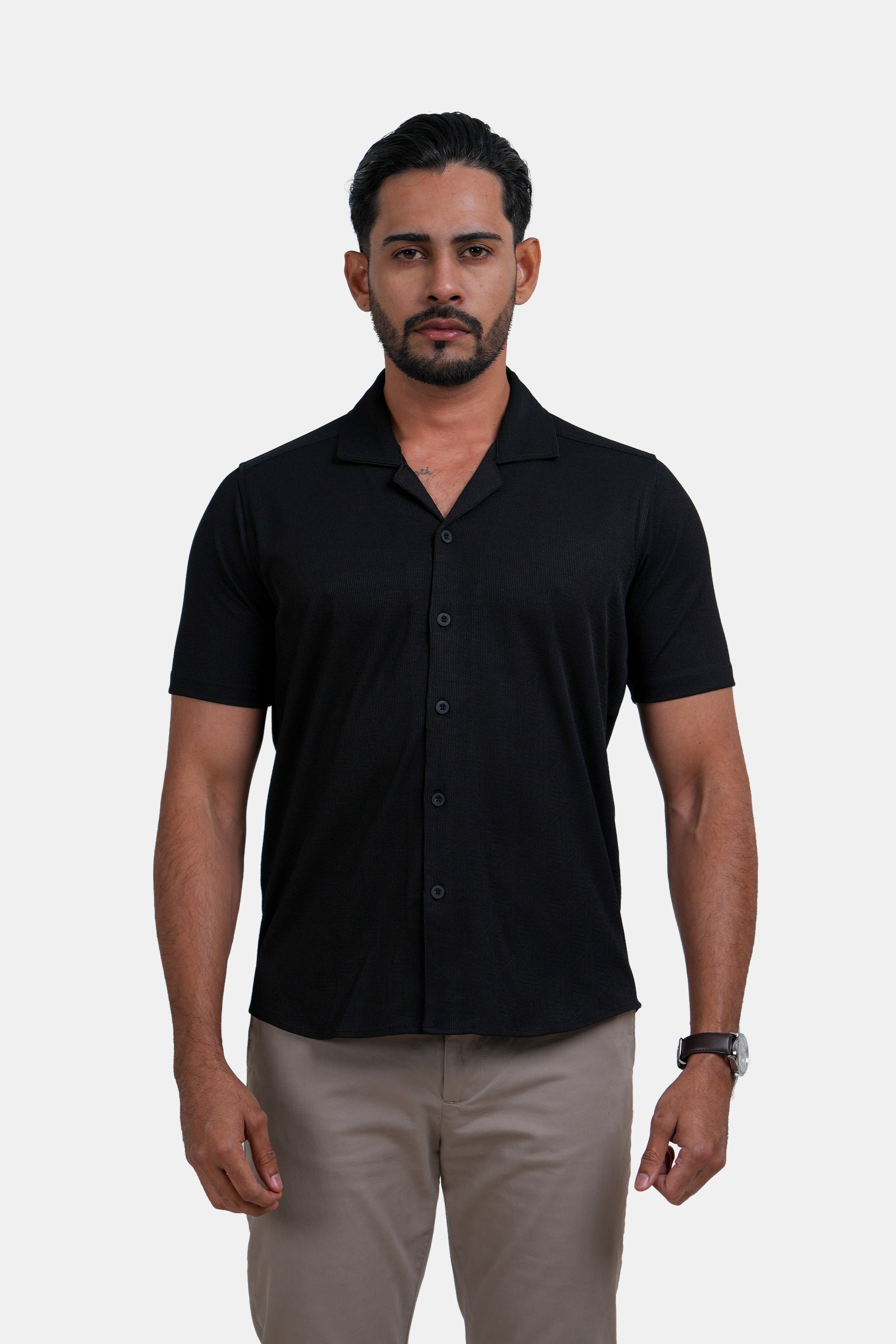 King Street Men’s Slim Fit Short Sleeve Casual Shirt