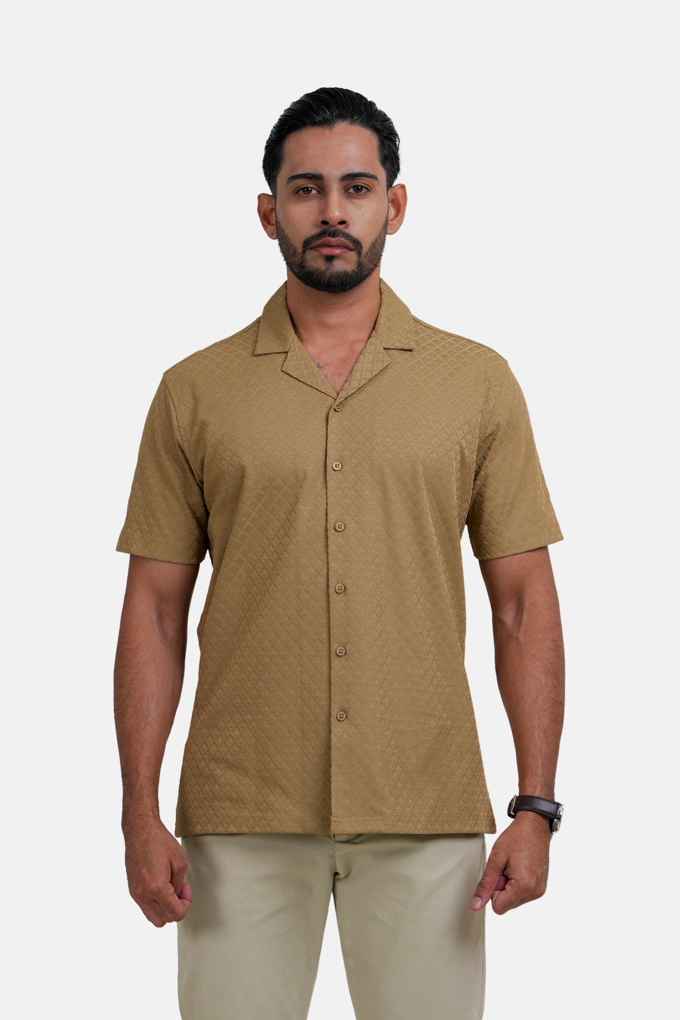 King Street Men’s Slim Fit Short Sleeve Casual Shirt