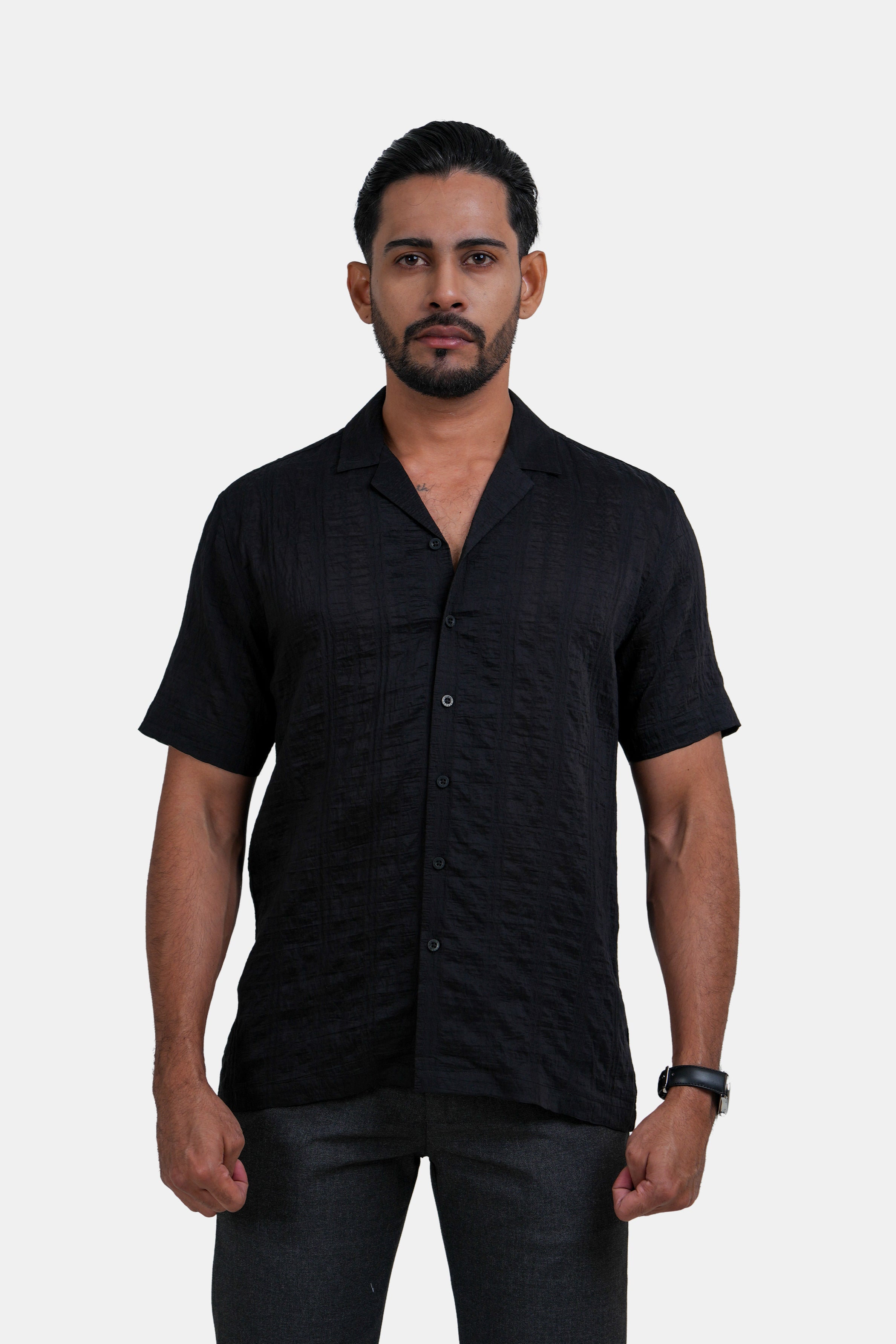 King Street Men's Slim-Fit Short-Sleeve Shirt