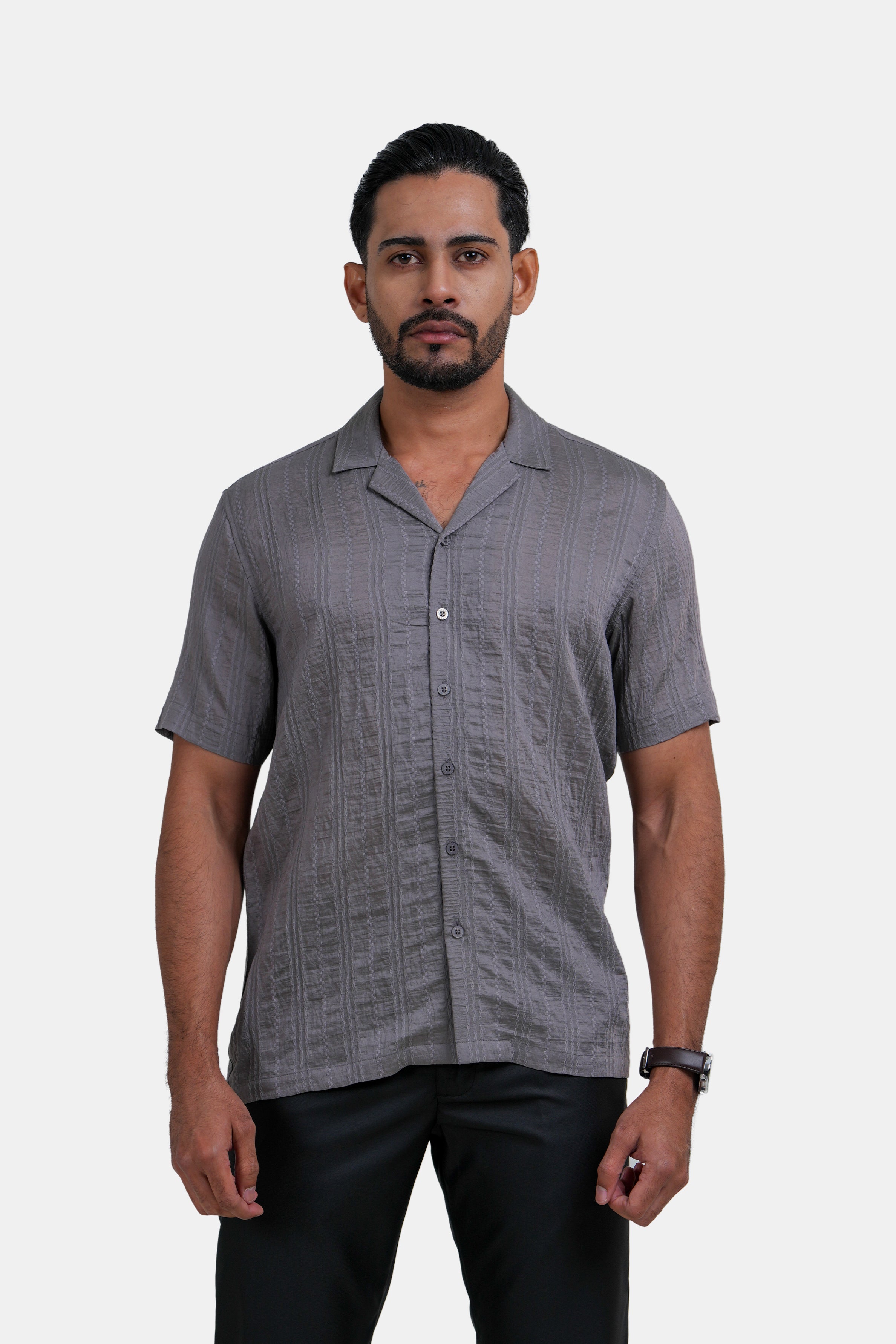 King Street Men's Slim-Fit Short-Sleeve Shirt