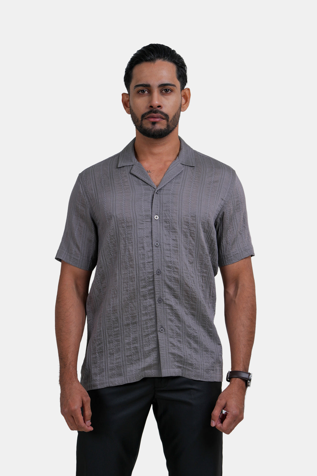 King Street Men’s Slim Fit Short Sleeve Casual Shirt