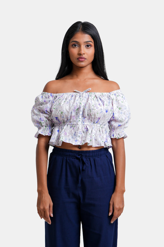 Modano Women's Floral Crop Top - Casual Wear