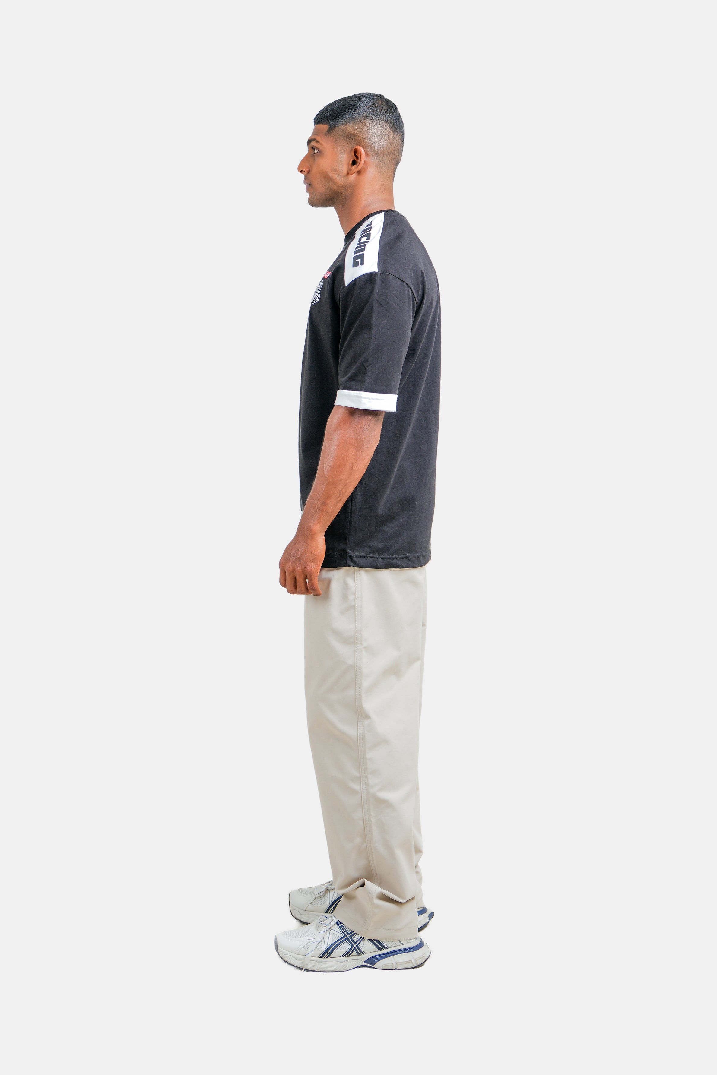 Hustle Men's Crew Neck T-Shirt - Black