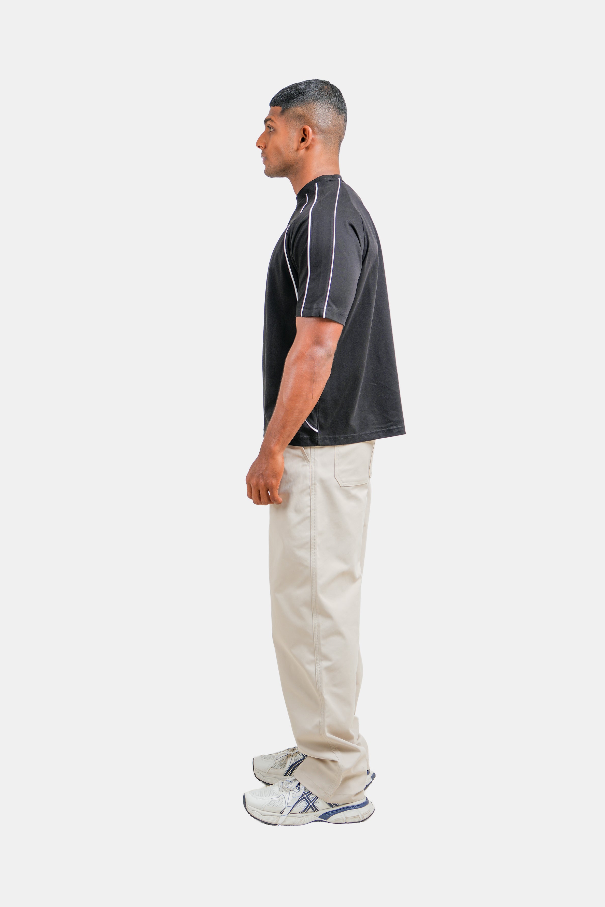 Hustle Men's Crew Neck T-Shirt - Black