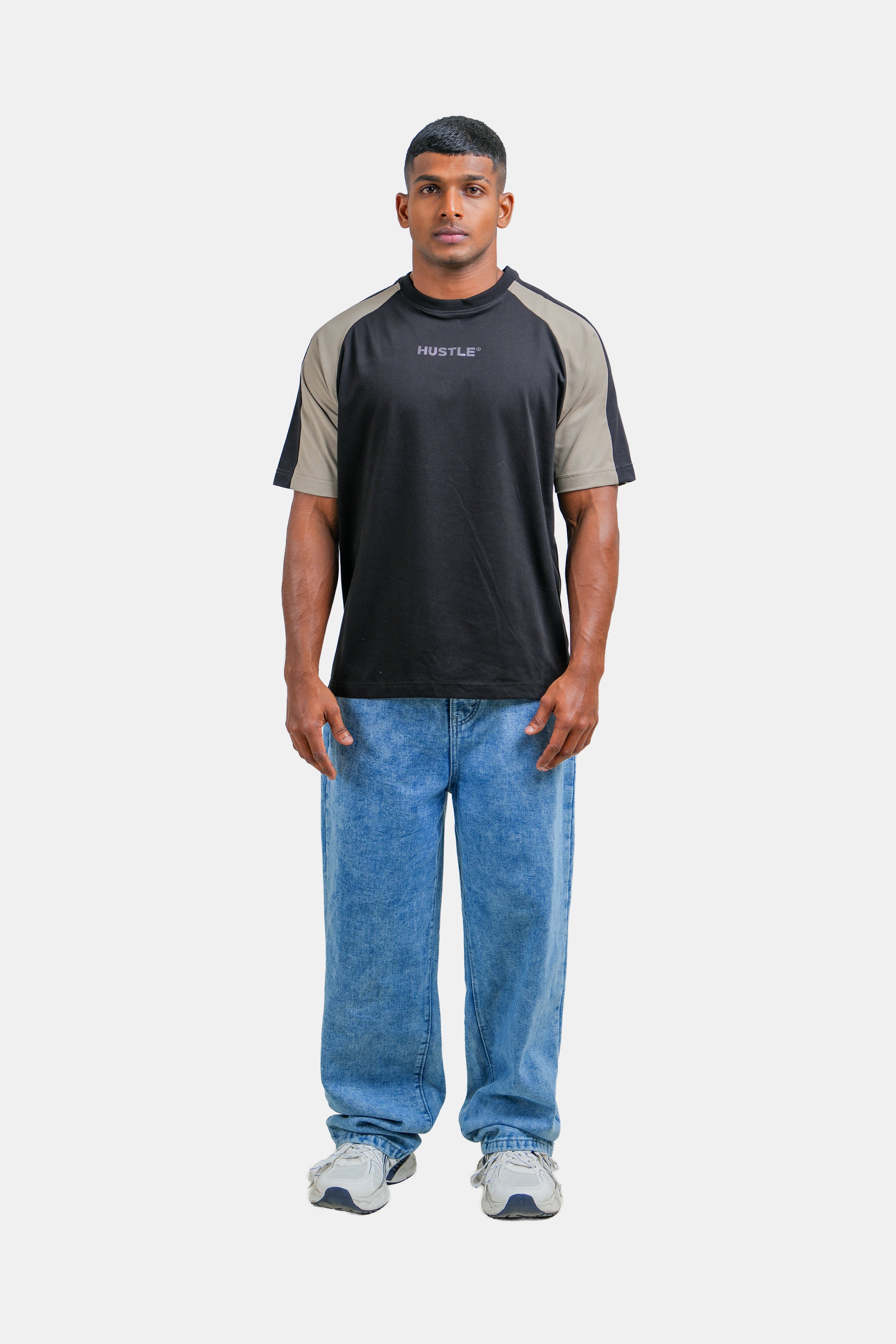 Hustle Men's Denim Jeans - Blue & Ash Washes