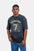 Hustle Men's Crew Neck T-Shirt - Dark Grey, Black & Beige