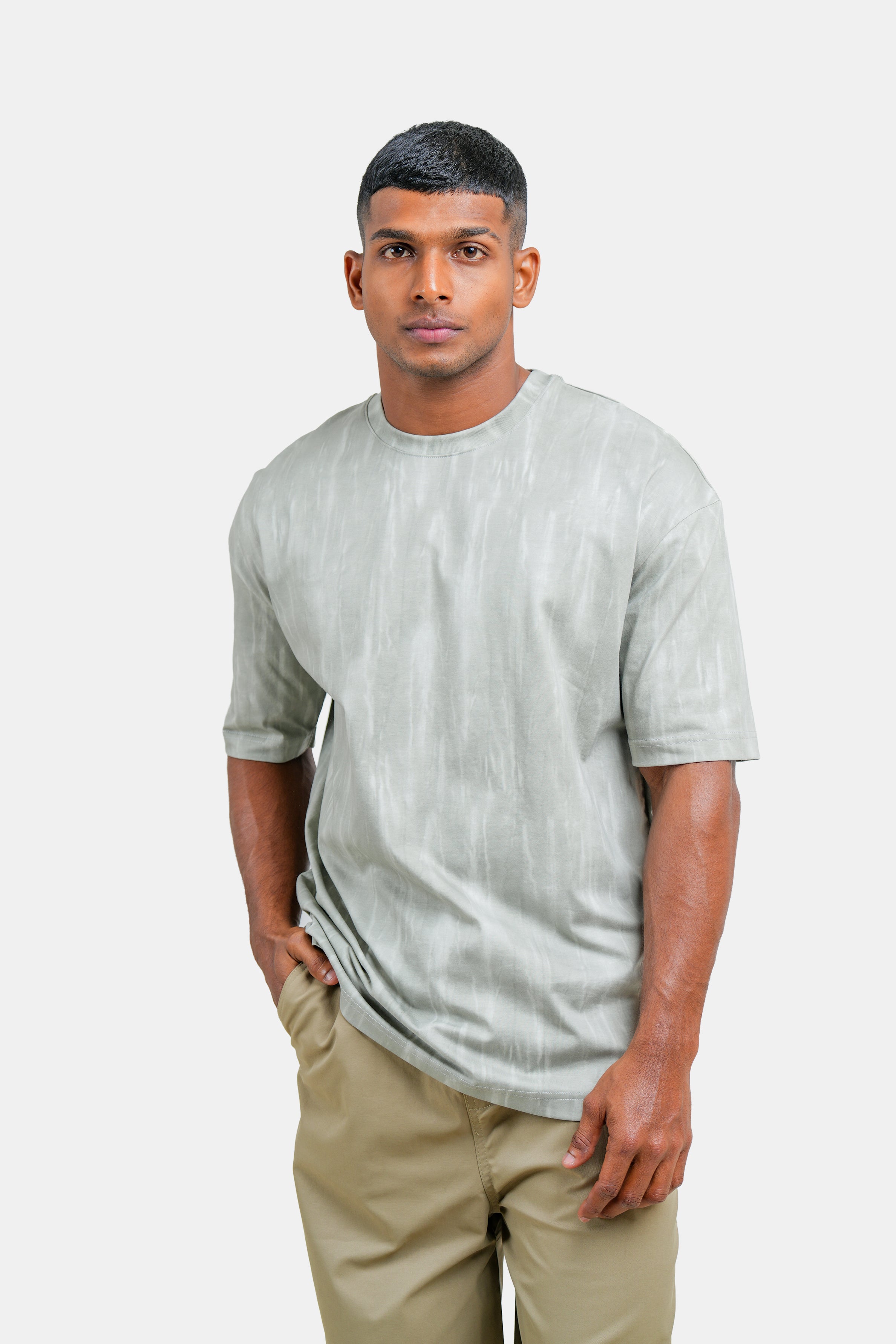Hustle Men's Crew Neck T-Shirt - Black, Brown & Gray