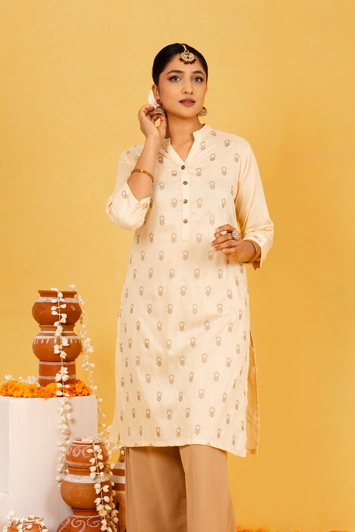 Hada PONGAL Women's Casual Kurta