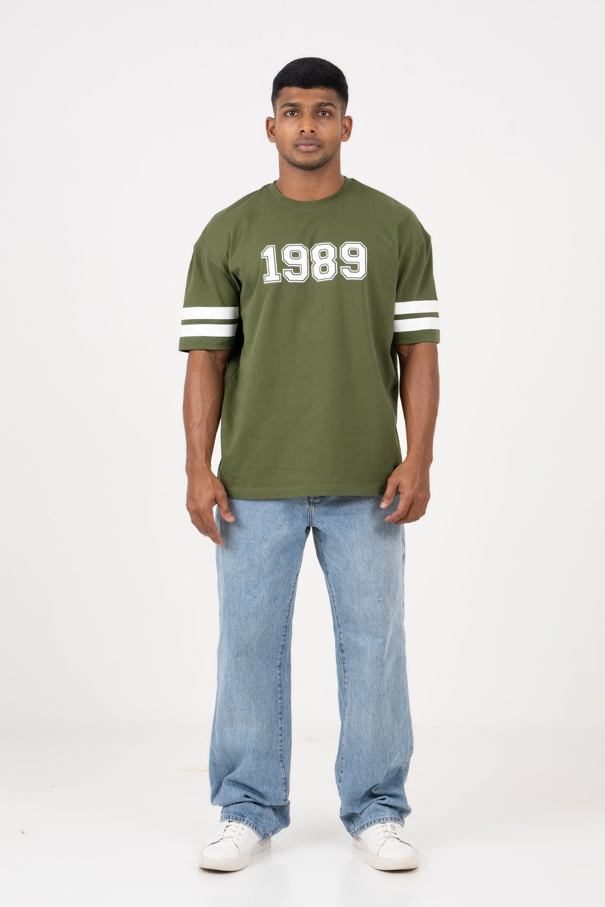 Hustle NO.1989 Relax Fit Casual T-Shirt