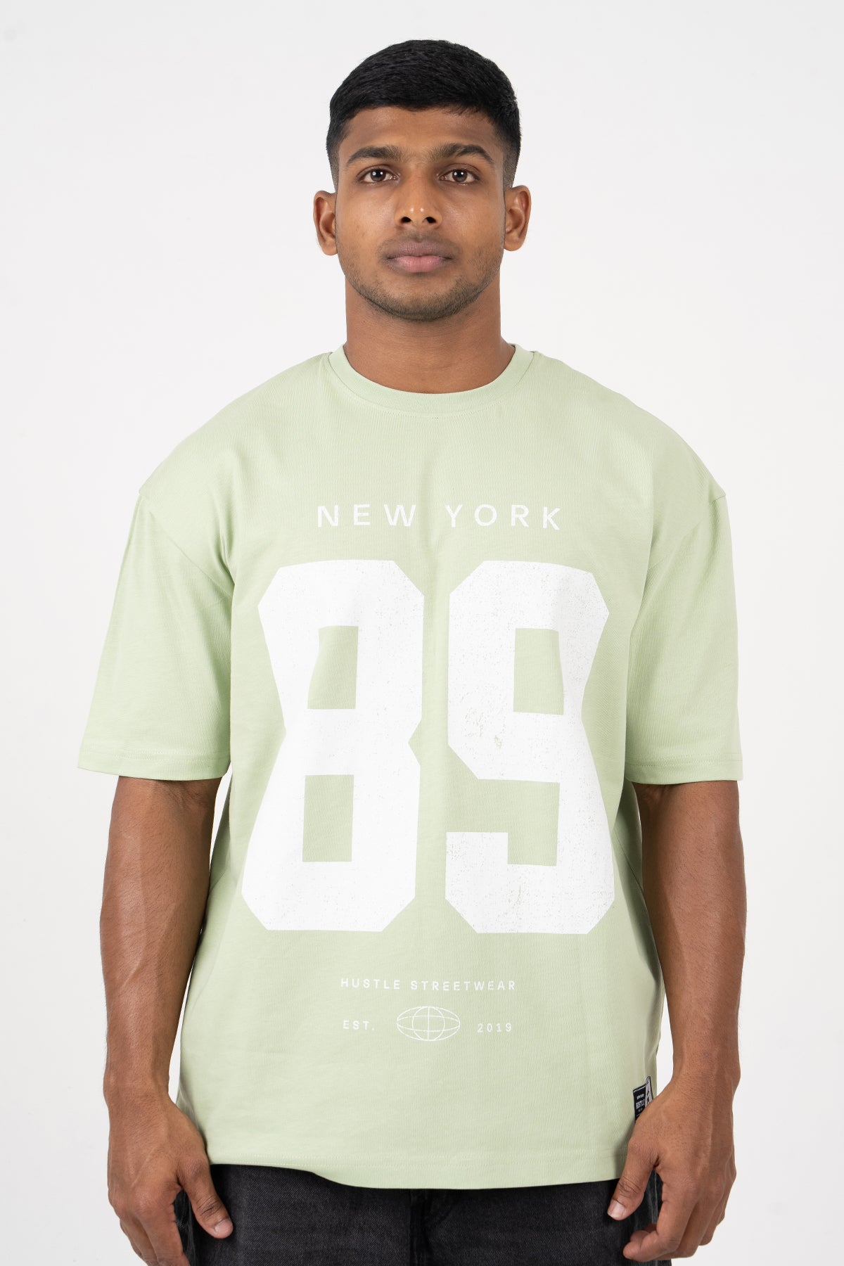 Hustle NO.89 Relax Fit Casual T-Shirt