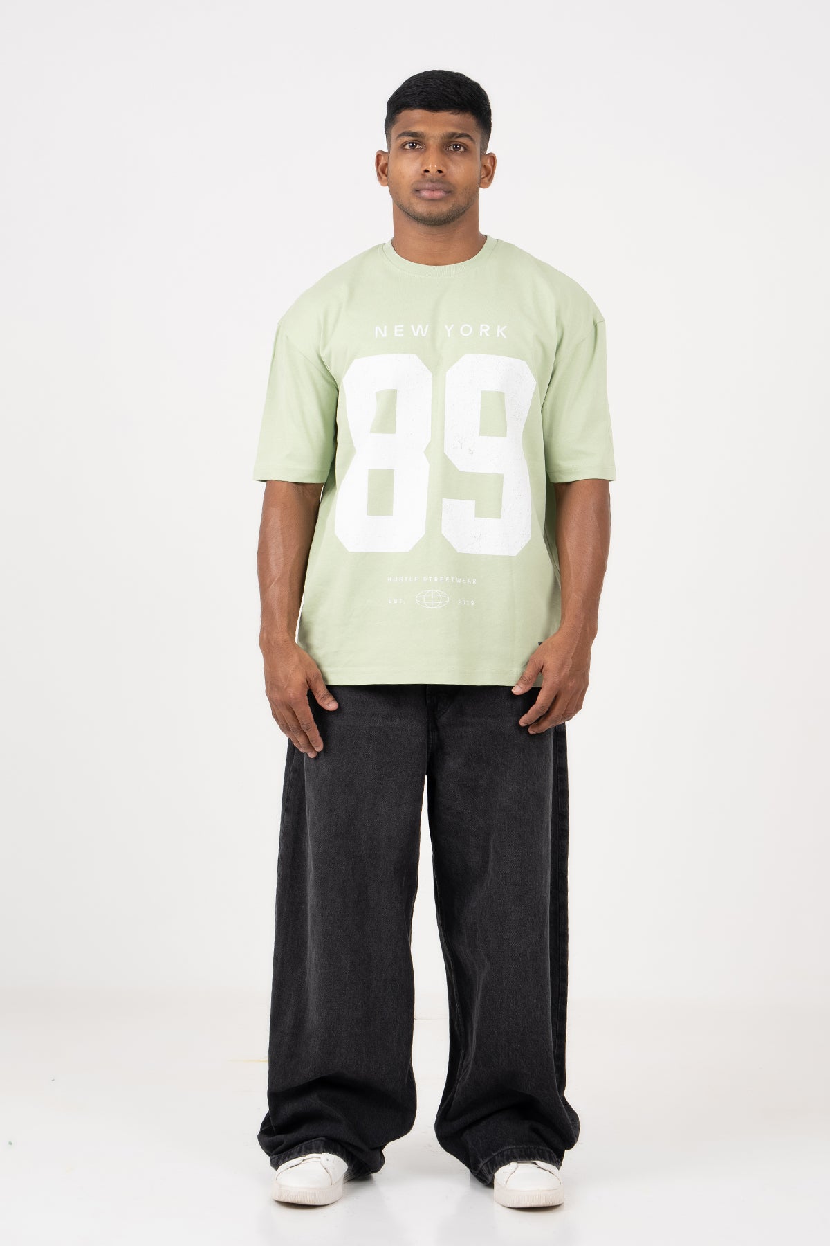 Hustle NO.89 Relax Fit Casual T-Shirt